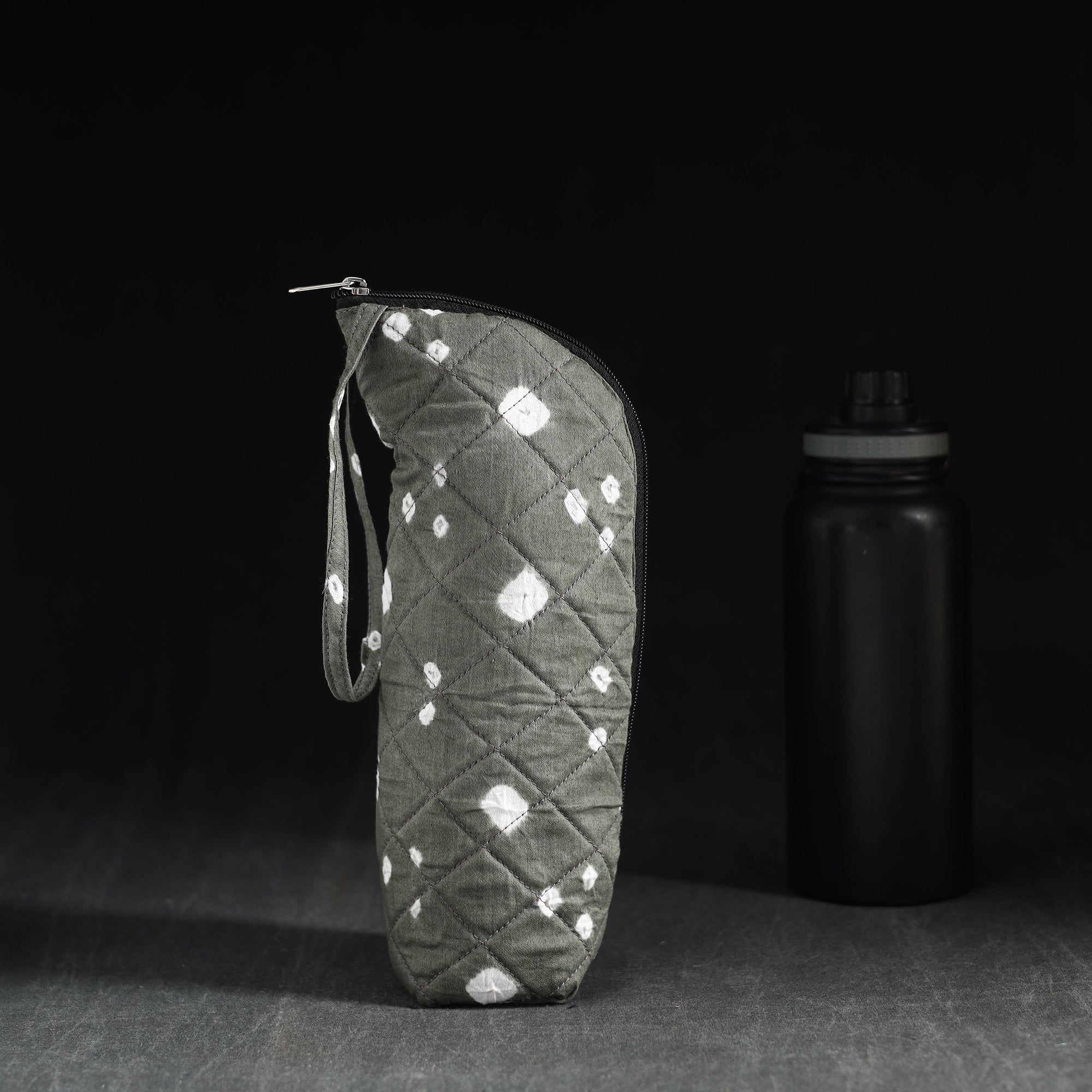 Green - Handmade Cotton 1L Water Bottle Cover 10