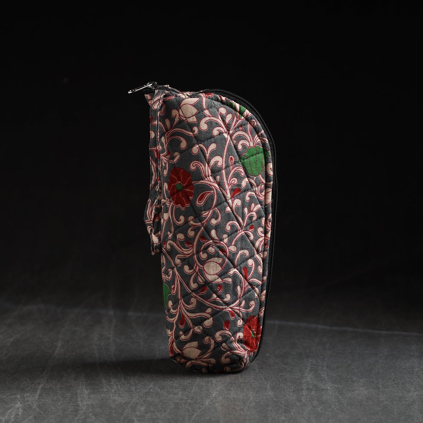 Grey Handmade Cotton 1L Water Bottle Cover