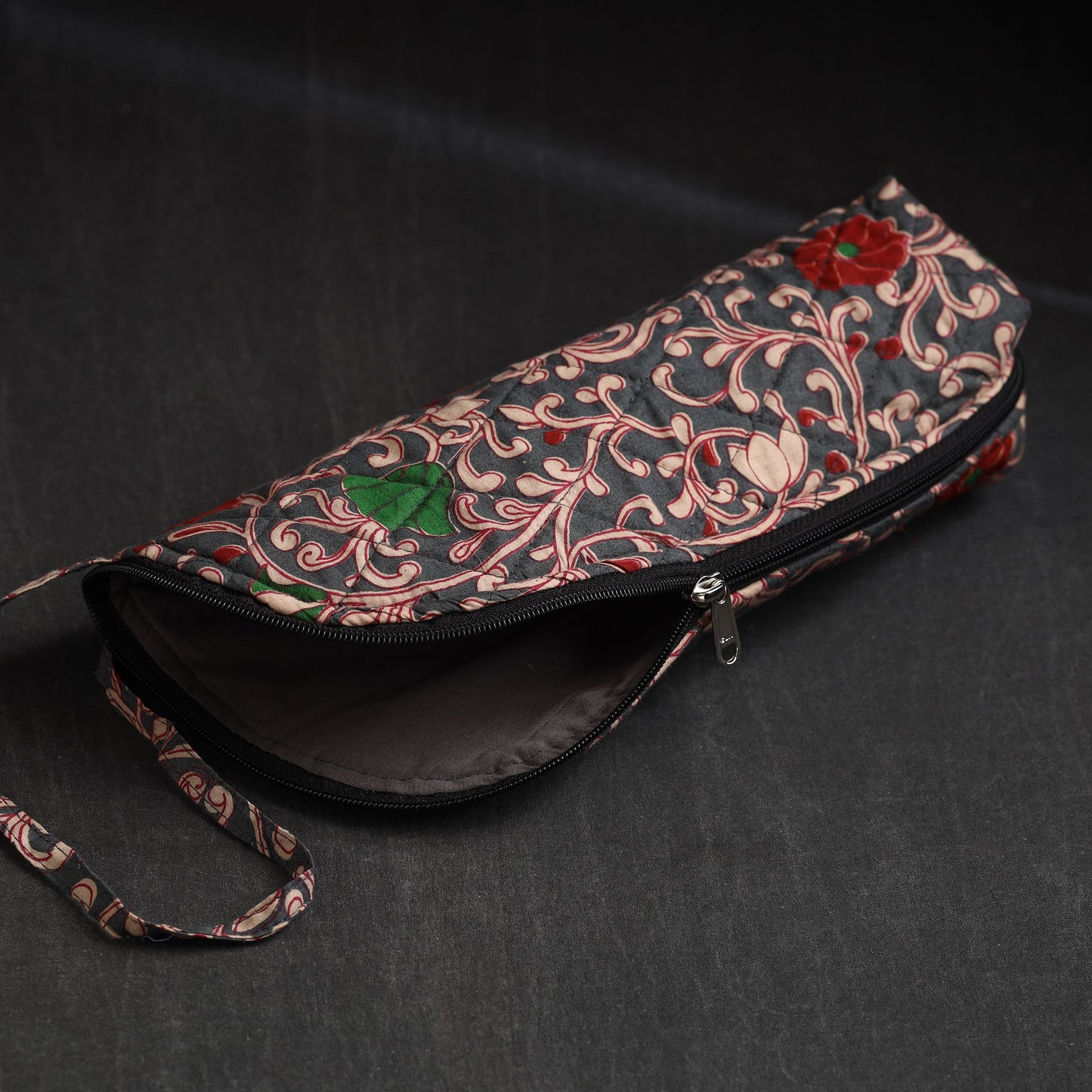 Grey Handmade Cotton 1L Water Bottle Cover