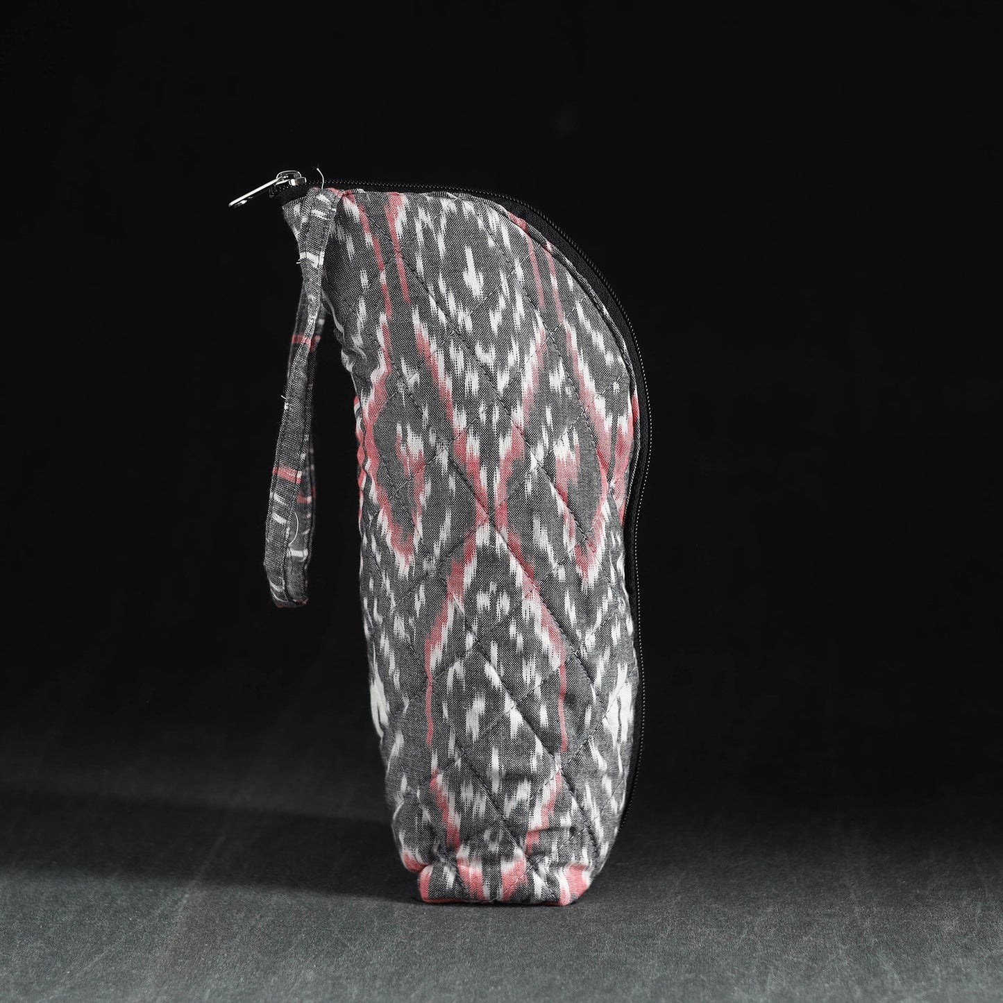 Grey Handmade Cotton 1L Water Bottle Cover