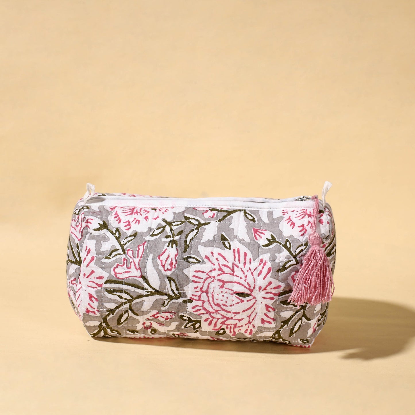 Handmade Cotton Fabric Quilted Utility Pouch