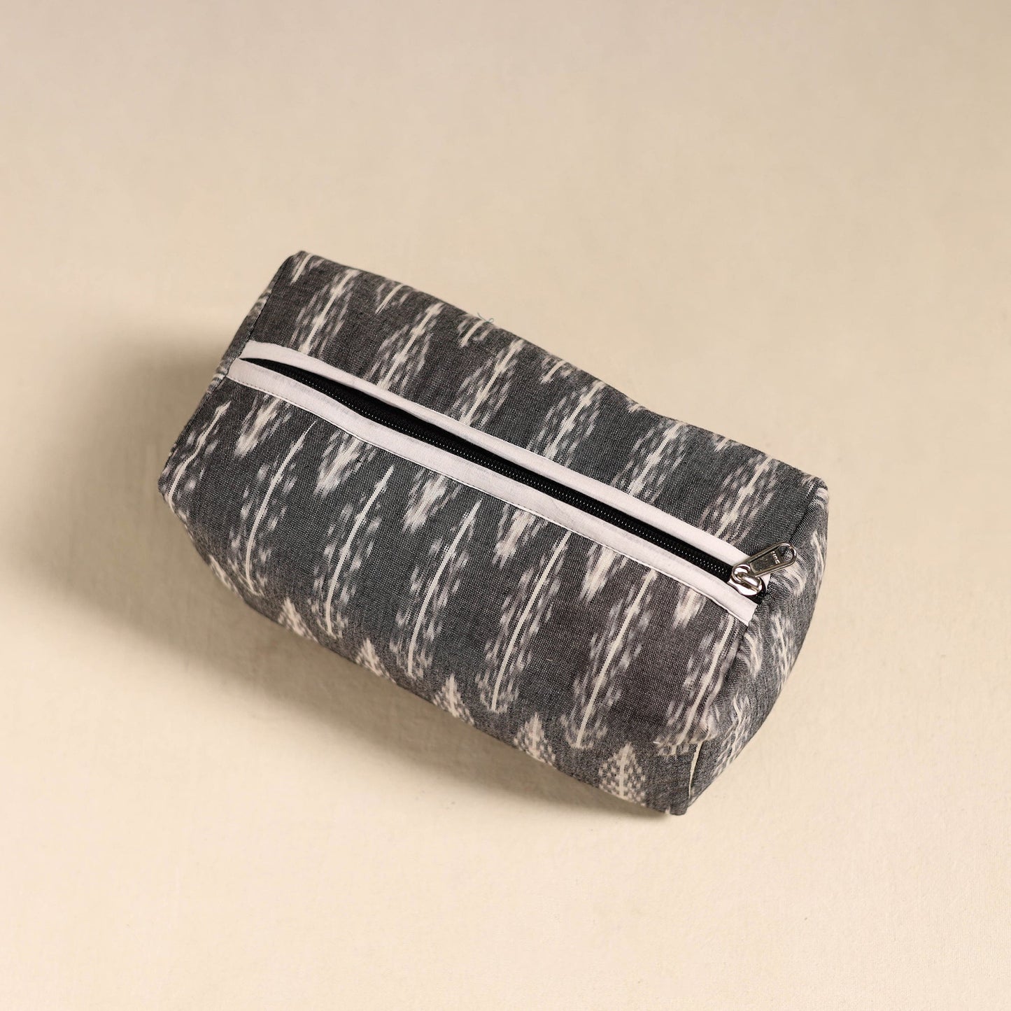 Grey Handmade Cotton Toiletry Bag