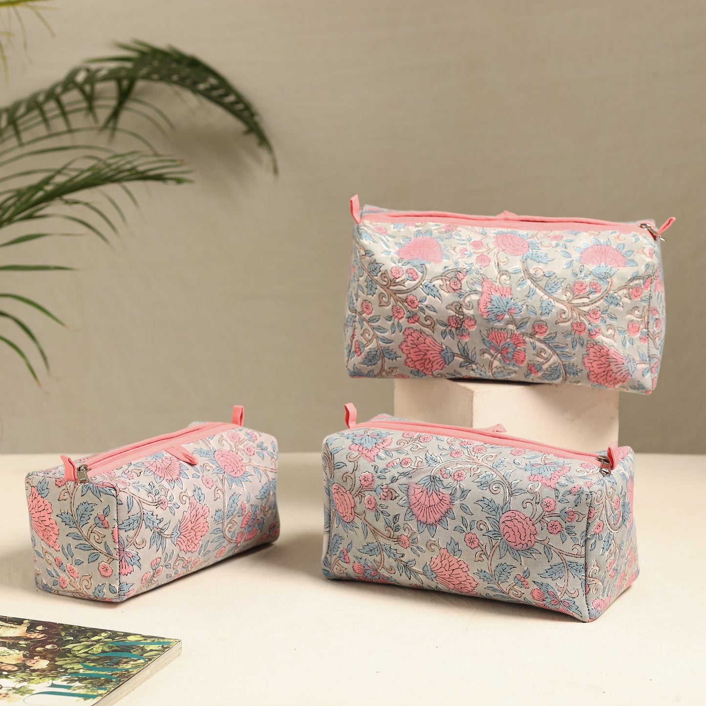 Handmade Cotton Toiletry Bags (Set of 3) 23