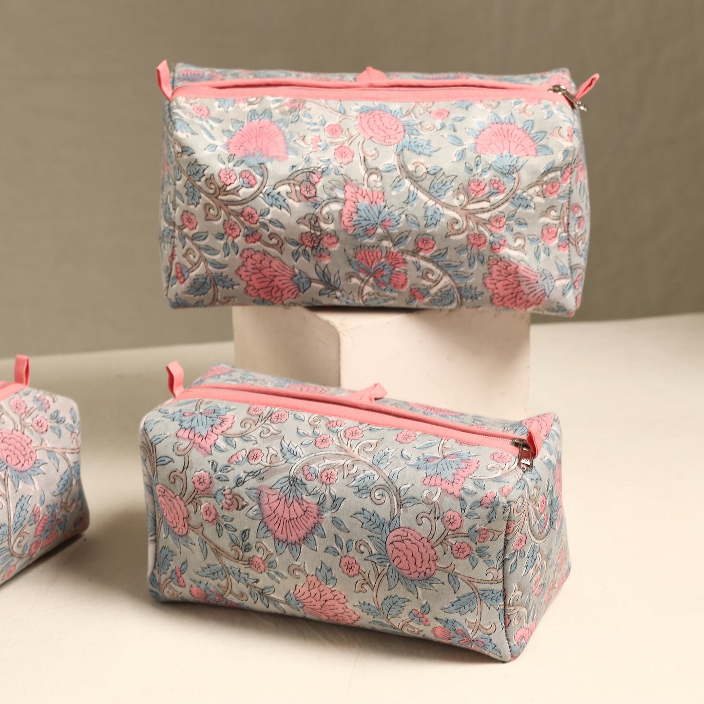 Handmade Cotton Toiletry Bags (Set of 3) 23