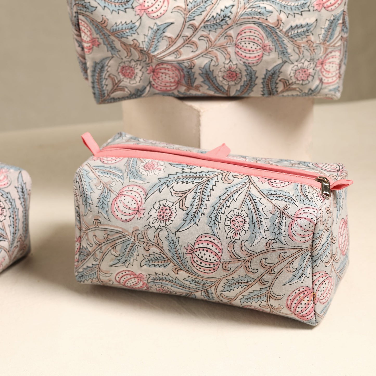 Handmade Cotton Toiletry Bags (Set of 3) 98