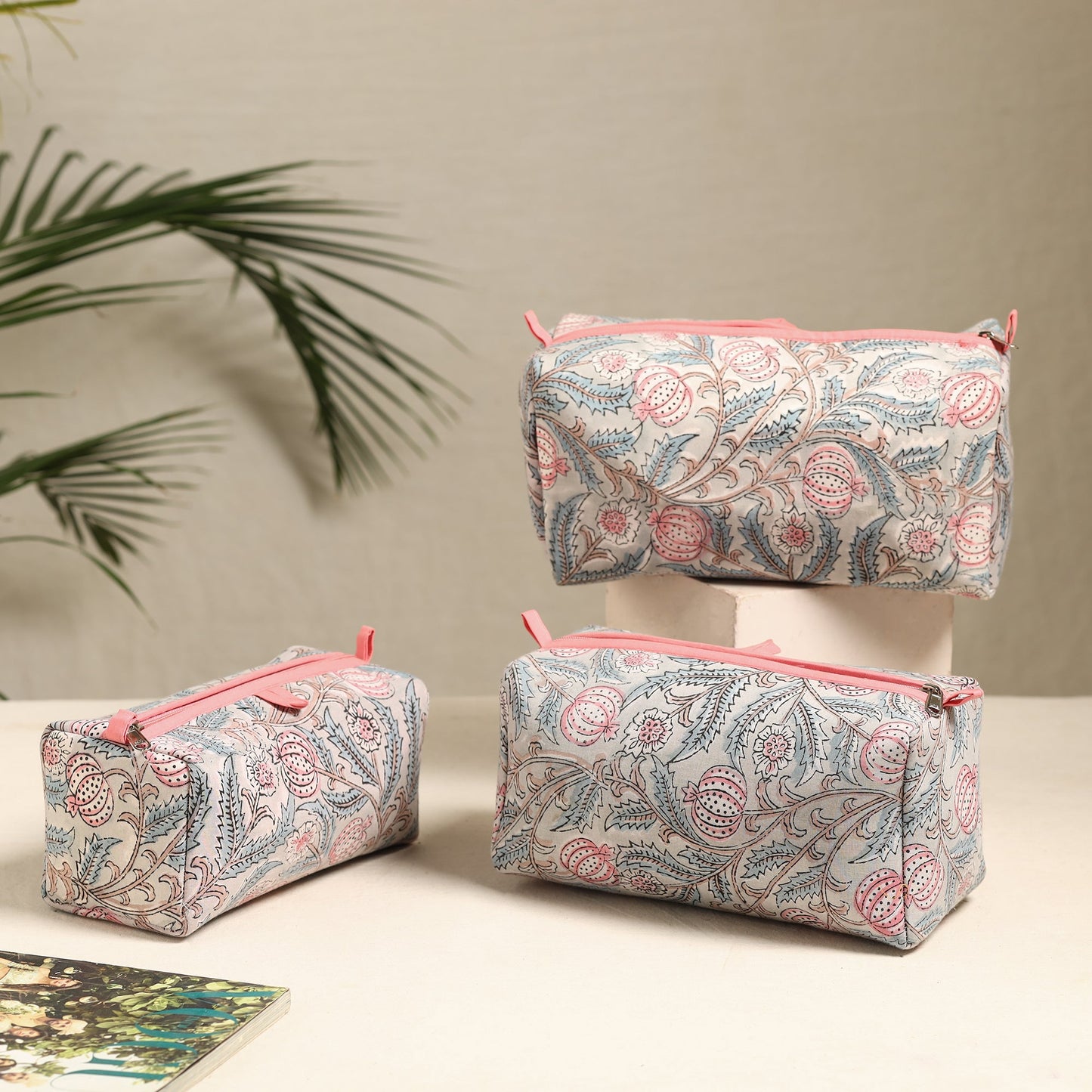 Handmade Cotton Toiletry Bags (Set of 3) 98