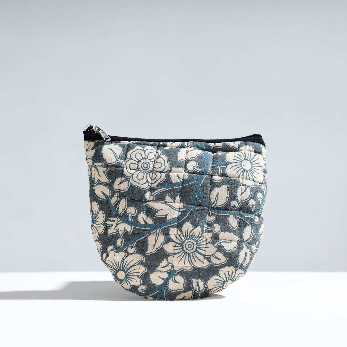 Handmade Quilted Kalamkari Printed Utility Pouch 14