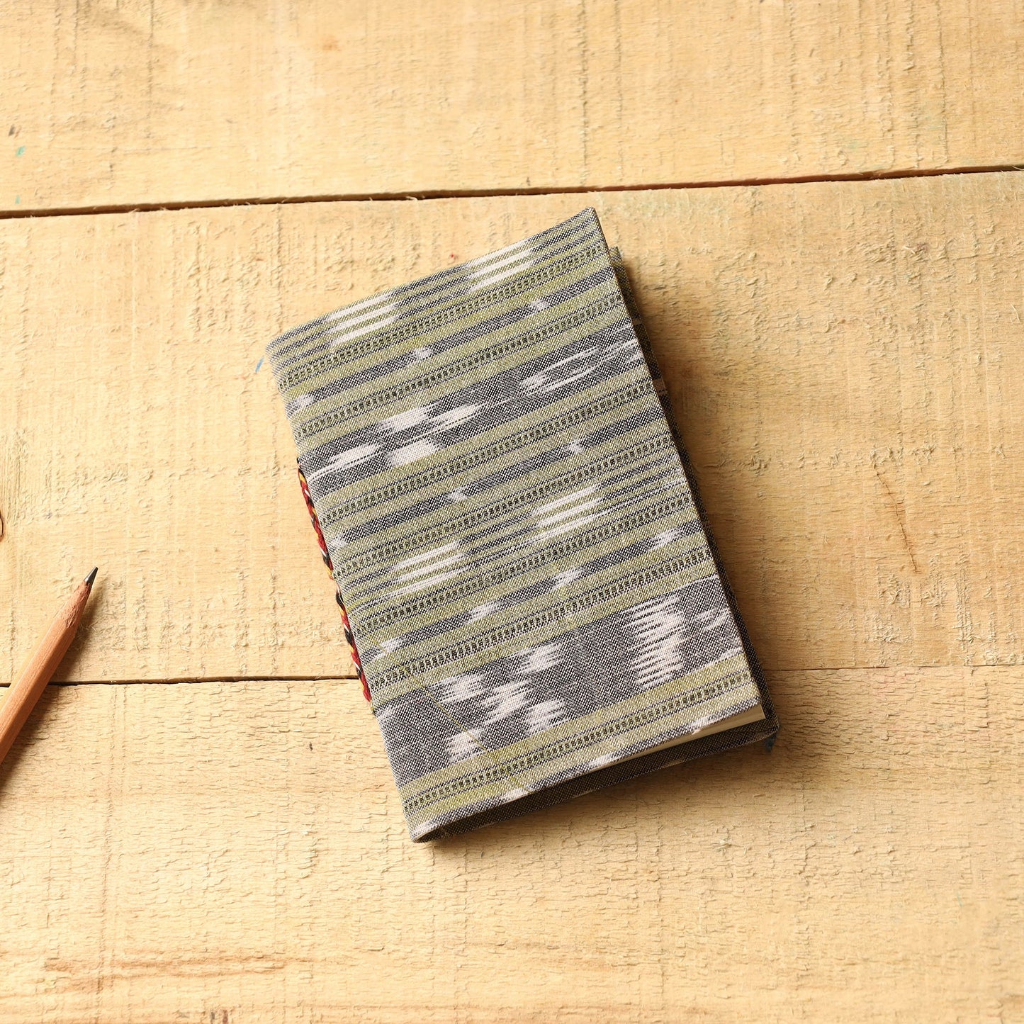 Ikat Fabric Cover Handmade Paper Notebook