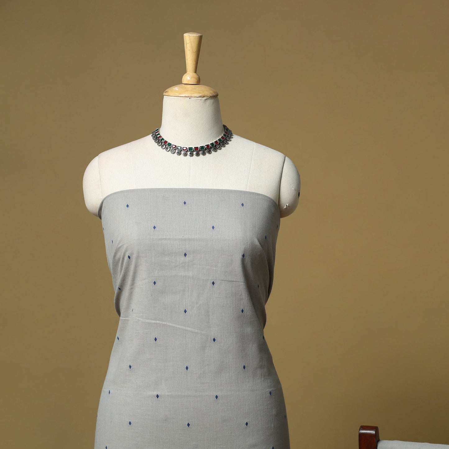 Jacquard cotton 3pc unstitched dress material 14