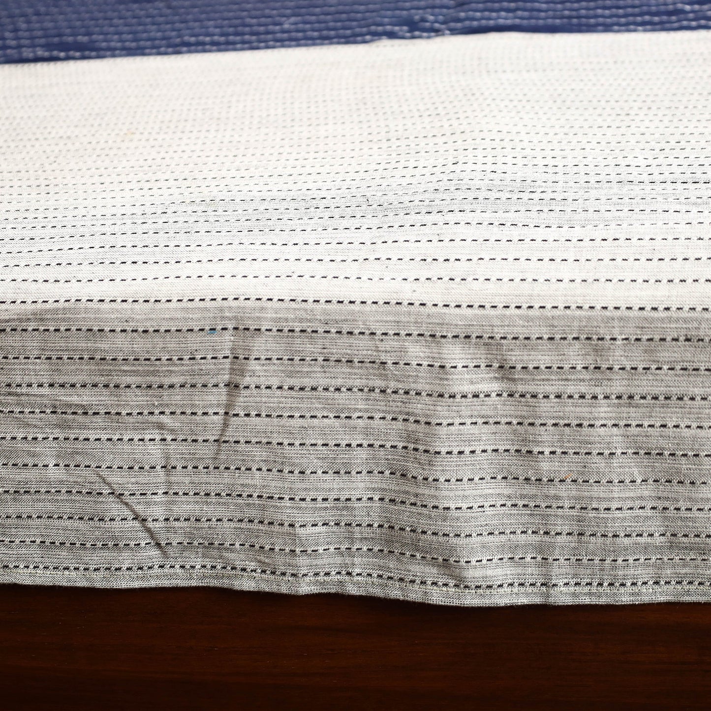 Grey - jacquard patchwork cotton double bed cover