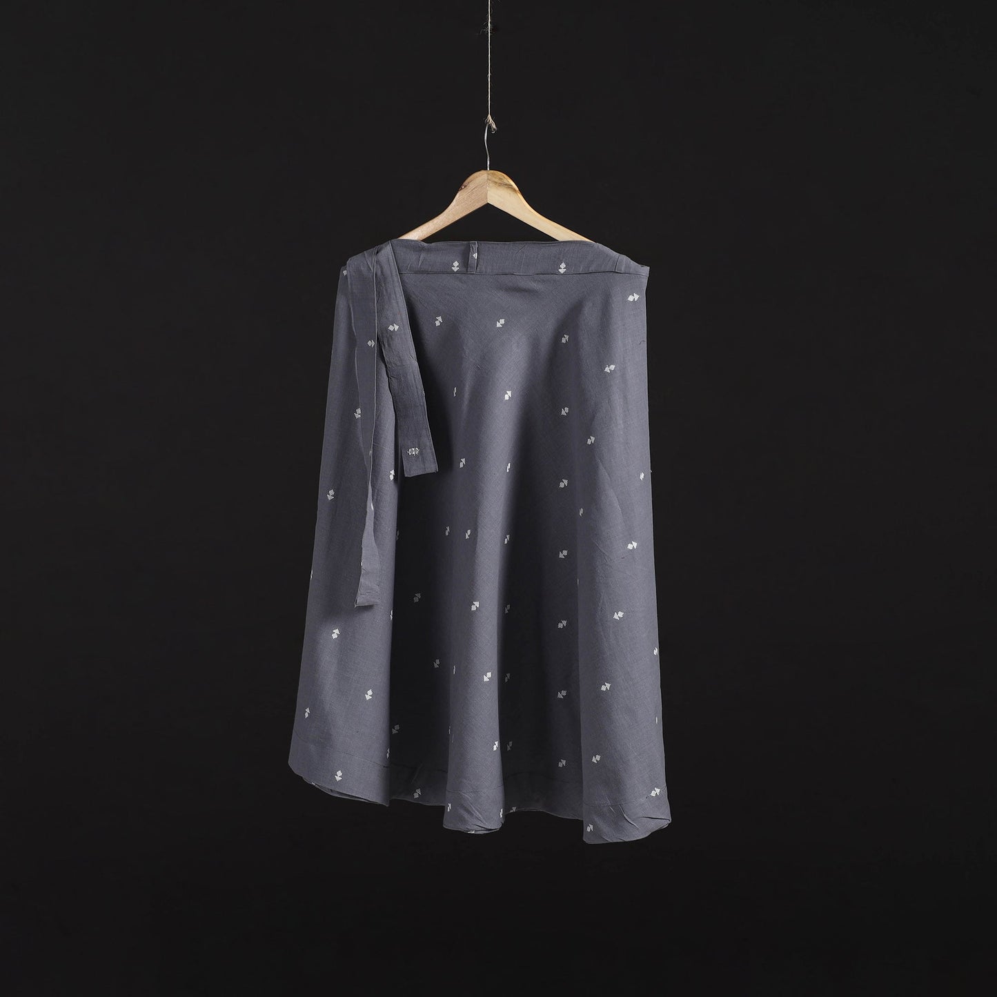 Jacquard weave cotton wrap around skirt 33 - handcrafted