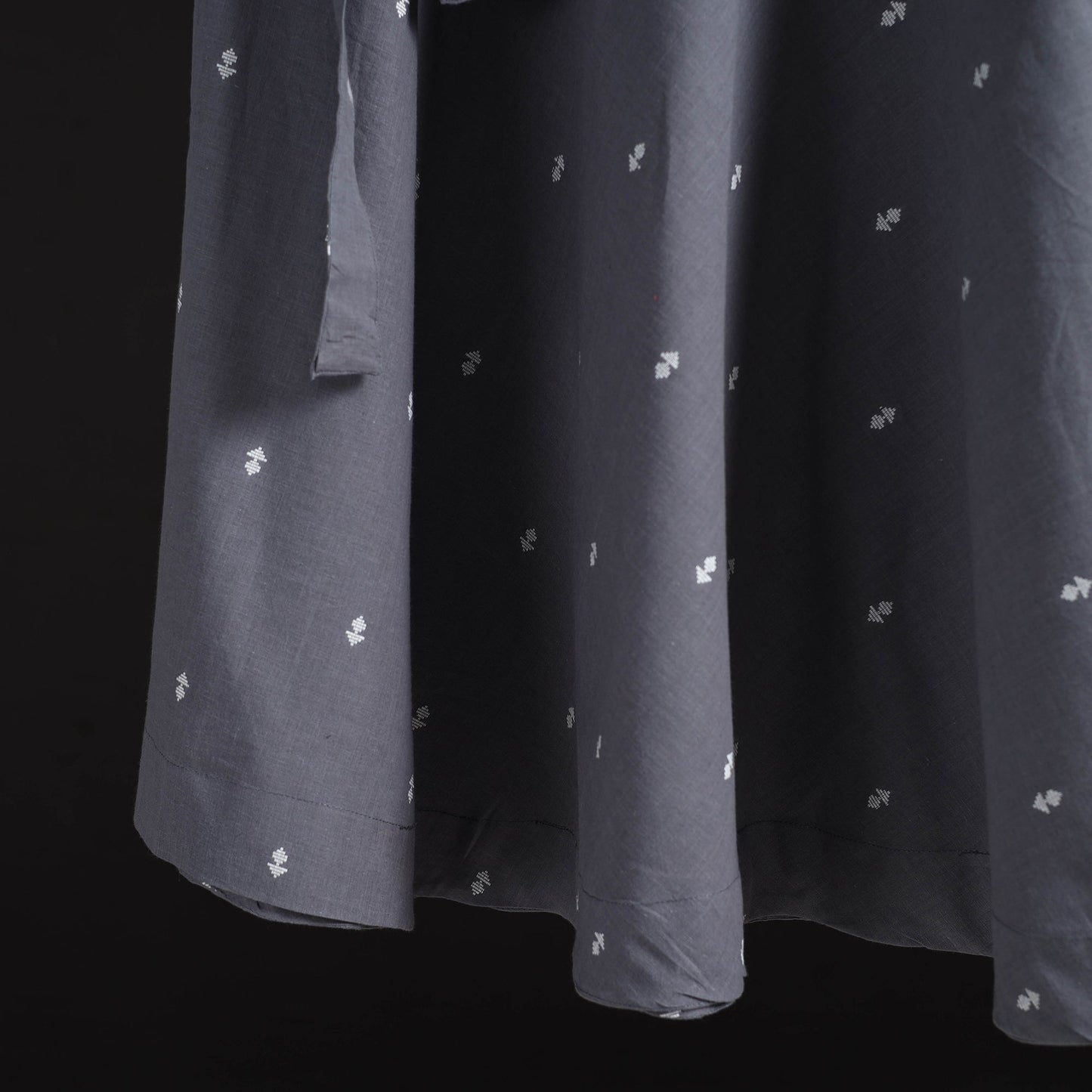 Jacquard weave cotton wrap around skirt 33 - handcrafted