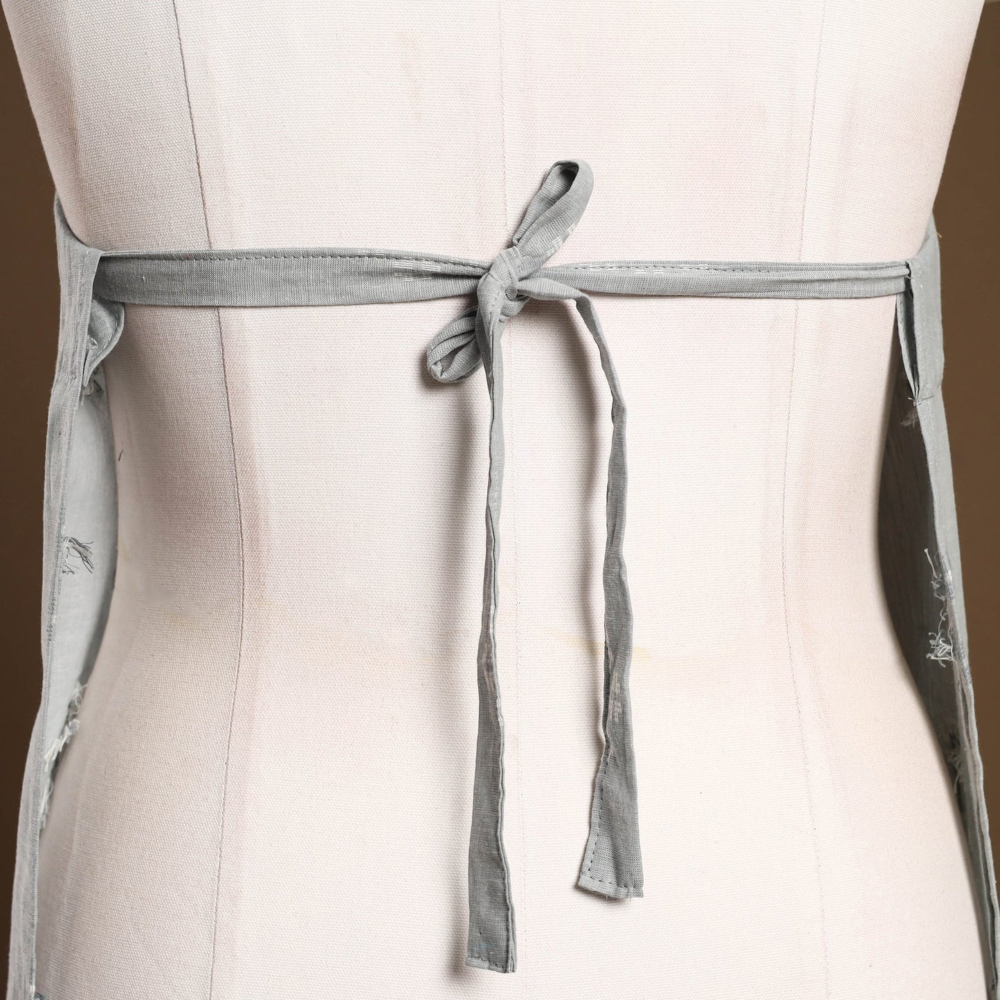 Grey Jacquard Weaving Cotton Apron with Pocket