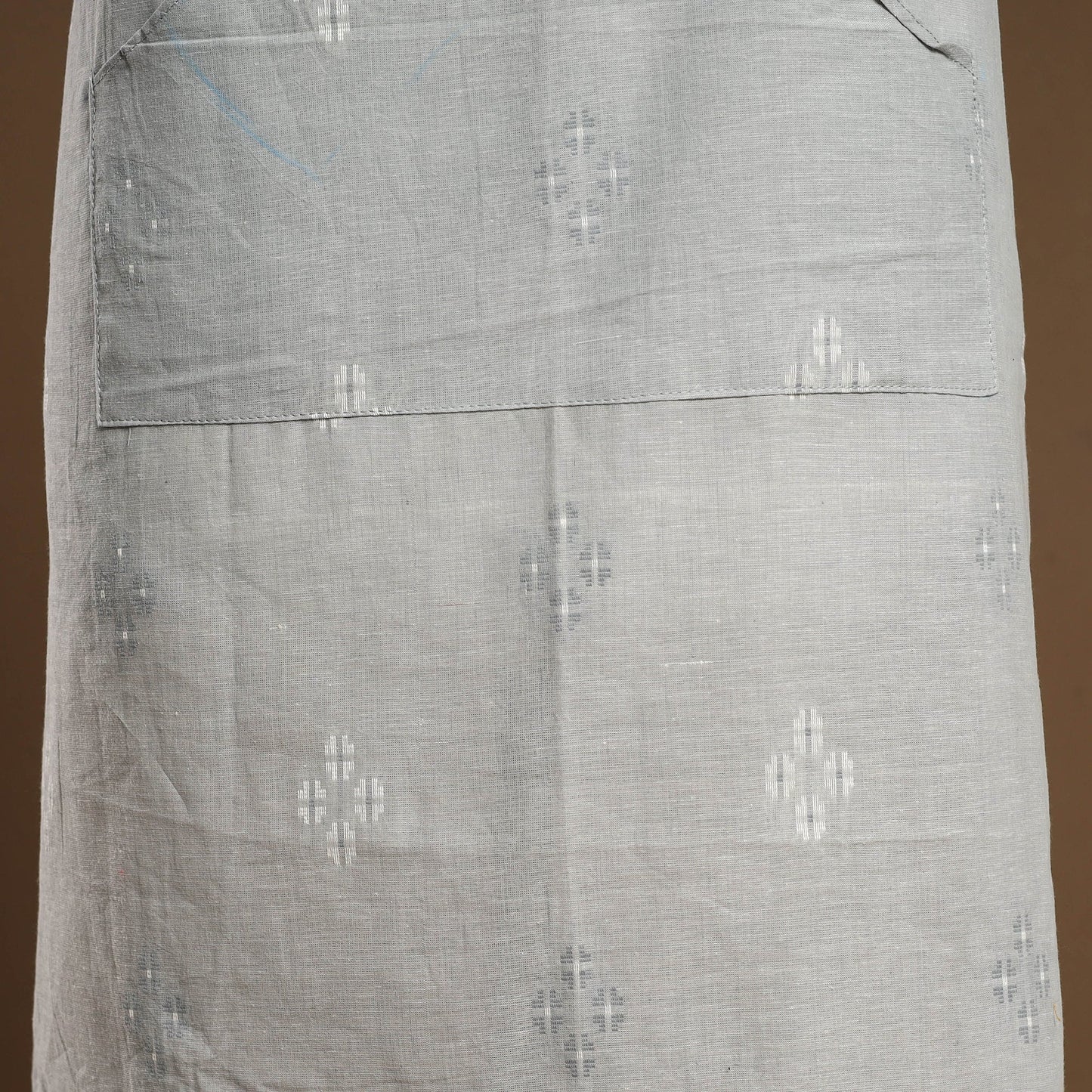 Grey Jacquard Weaving Cotton Apron with Pocket
