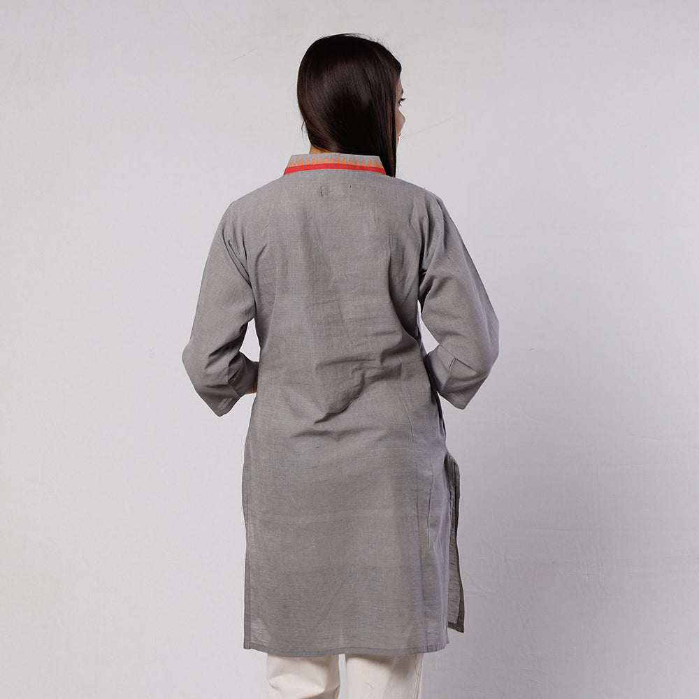 Jamdani Handloom Cotton Short Kurta for Women
