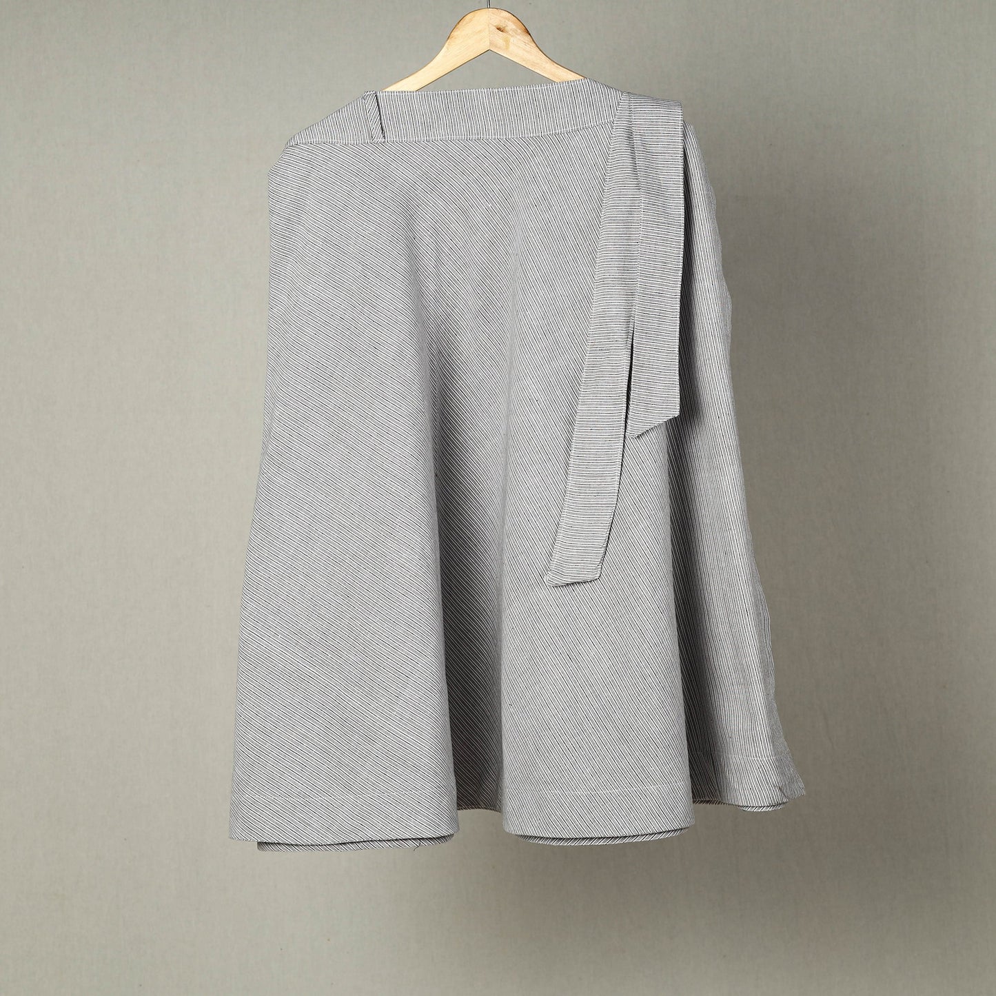 Buy Grey Jhiri Handloom Cotton Wrap Around Plain Skirt