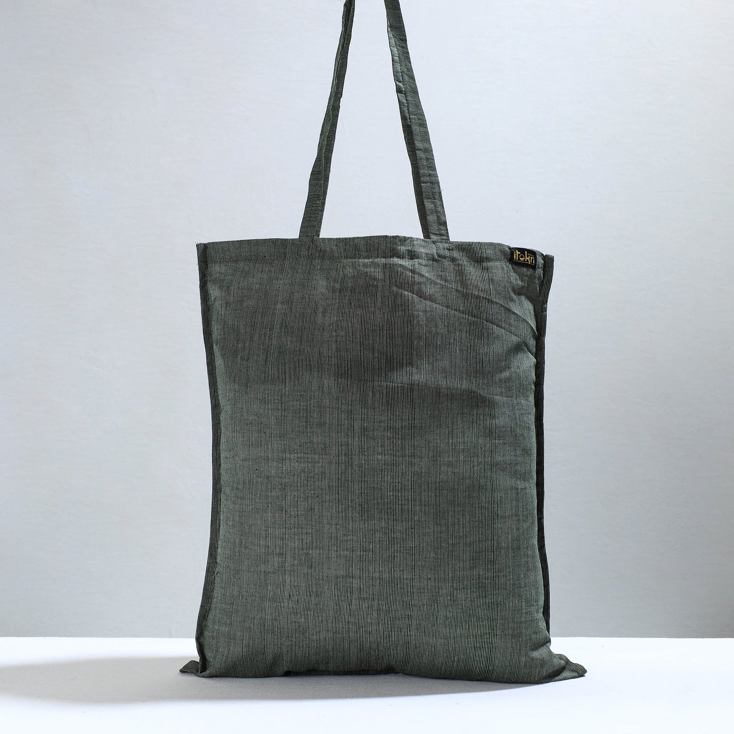Grey Jhiri Pure Handloom Cotton Jhola Bag 18
