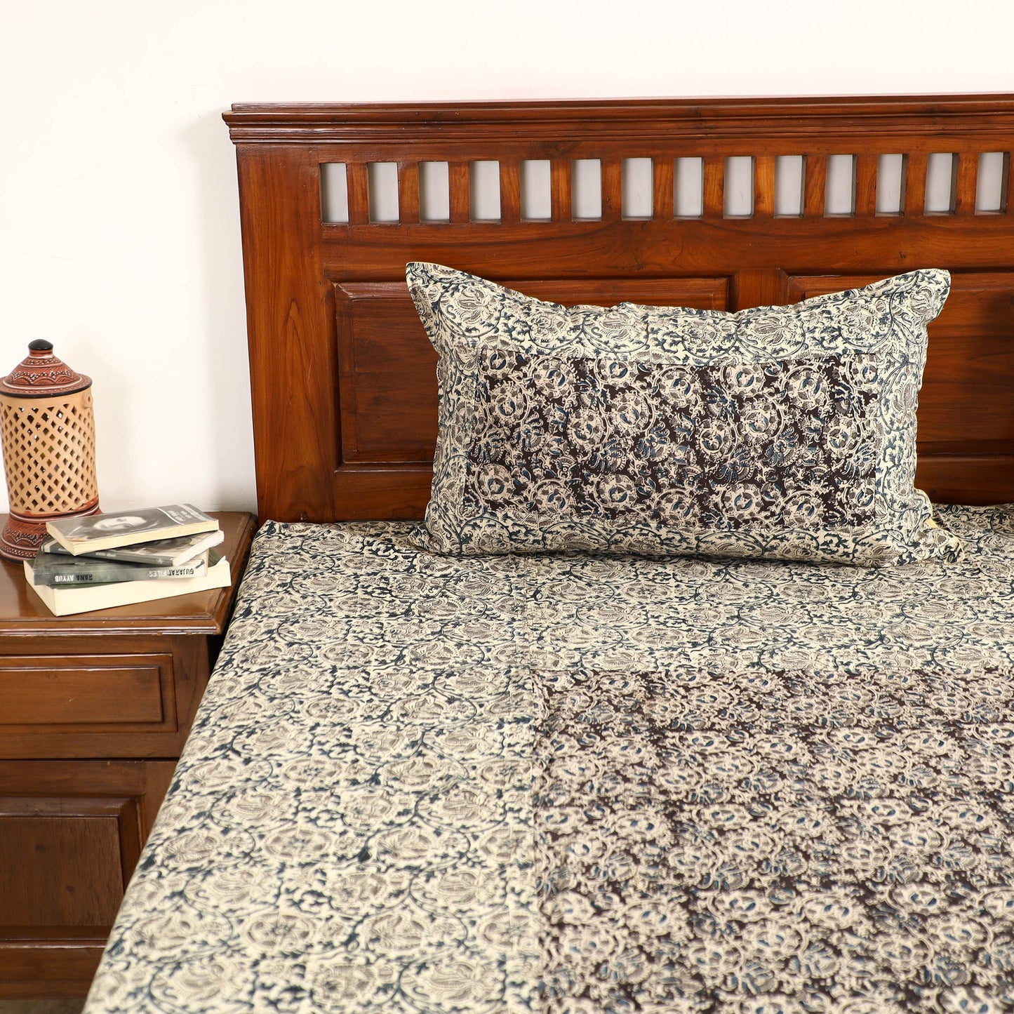 kalamkari double bed cover set