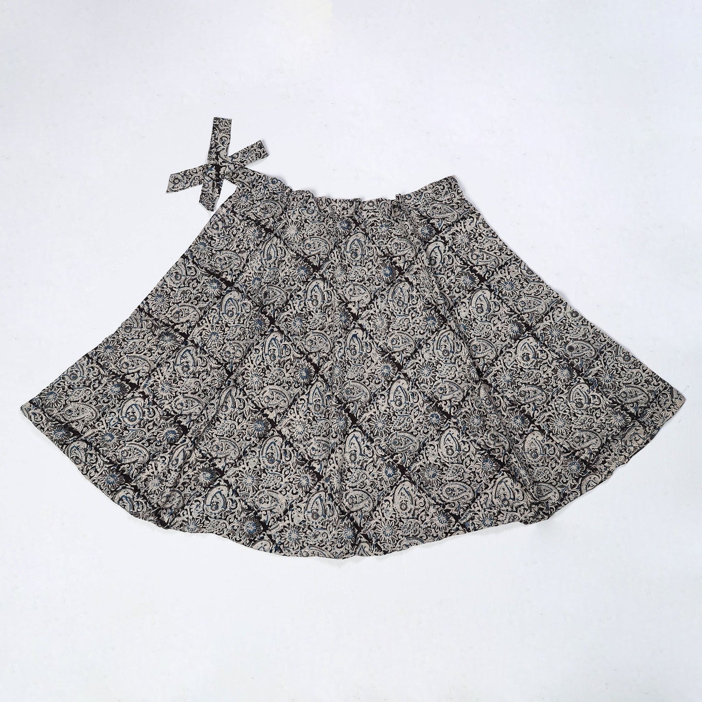 Buy Kalamkari Block Printed Cotton Wrap Around Skirt 19 Online at iTokri.com
