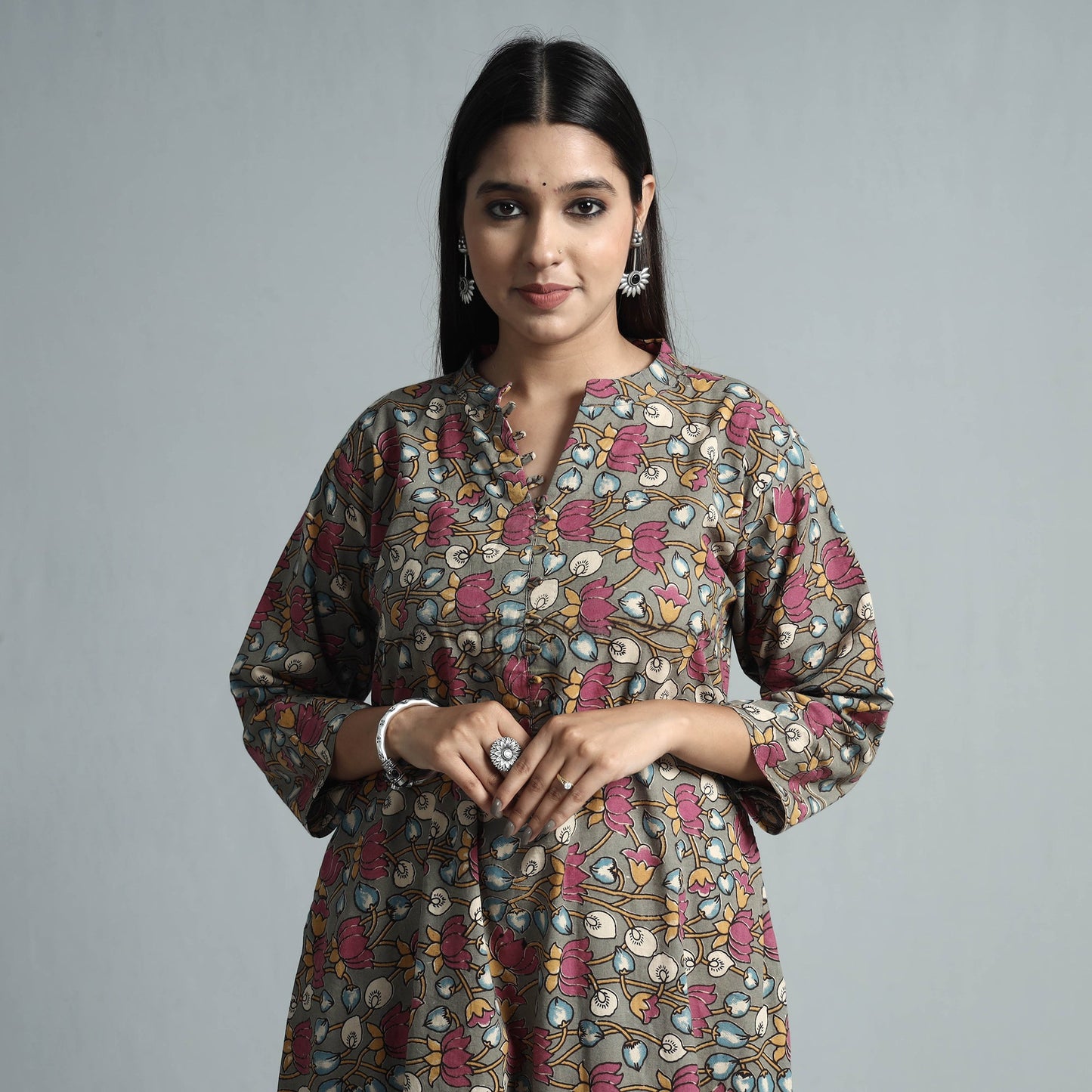 Kalamkari Printed Cotton Kurta For Women