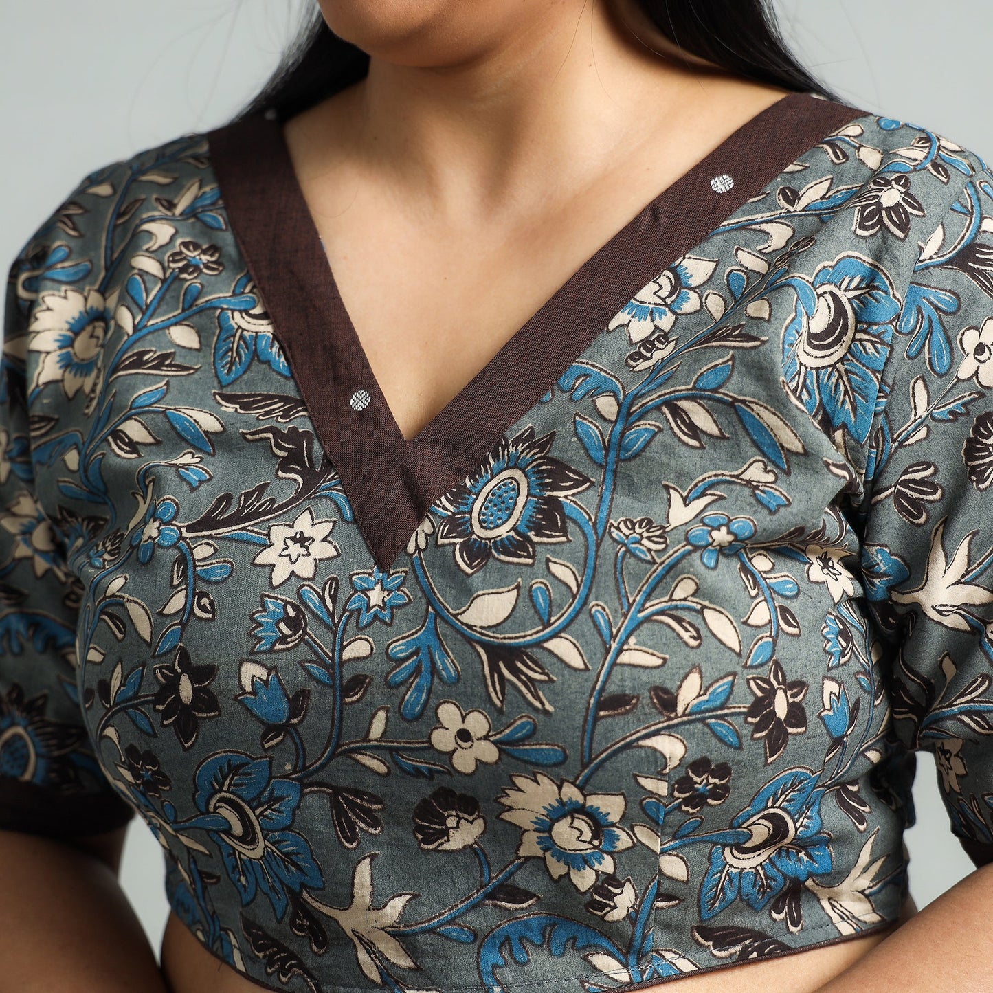 Buy Kalamkari Printed Cotton Stitched Blouse