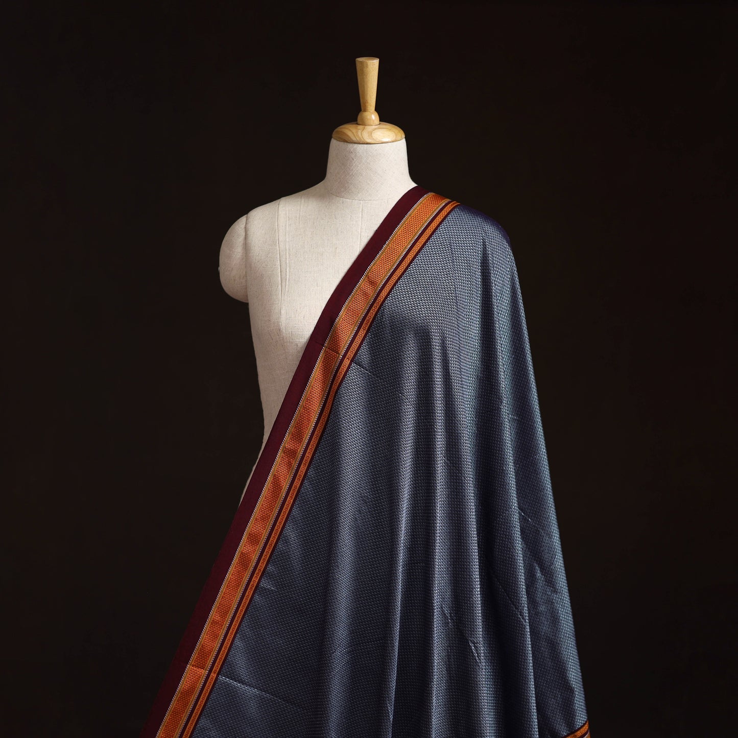 Karnataka weave cotton khun fabric 09 - handcrafted