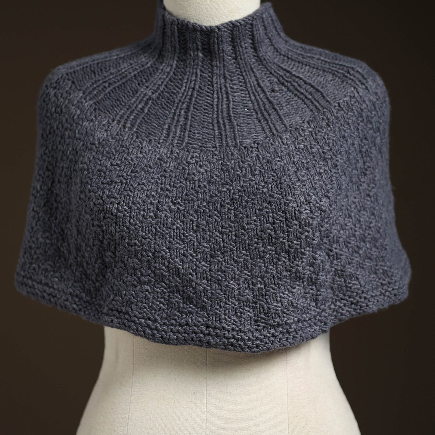 Grey - kullu karishma hand knitted merino wool neck warmer