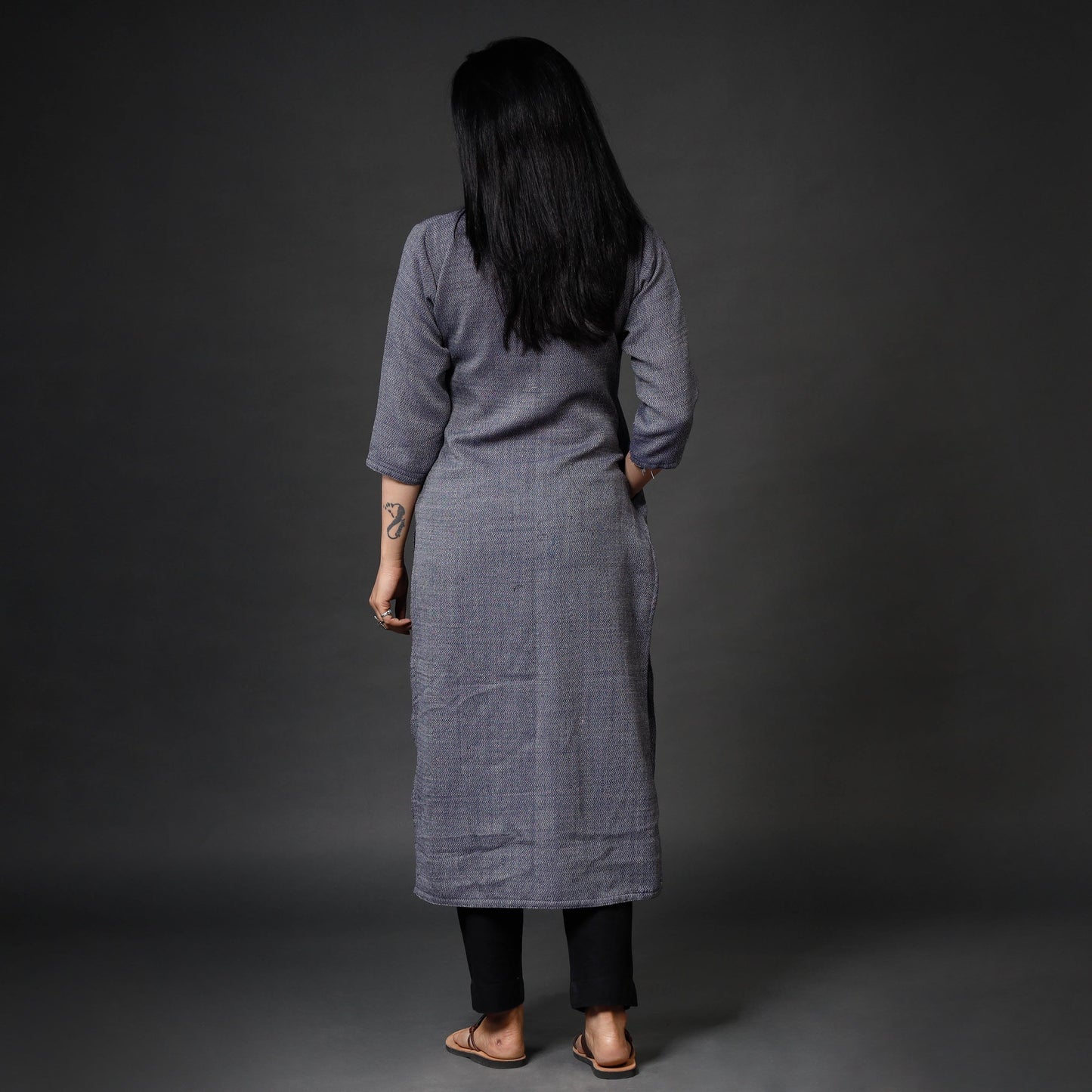 Buy Kumaun Handwoven Merino Woolen Long Kurti Online at iTokri,com