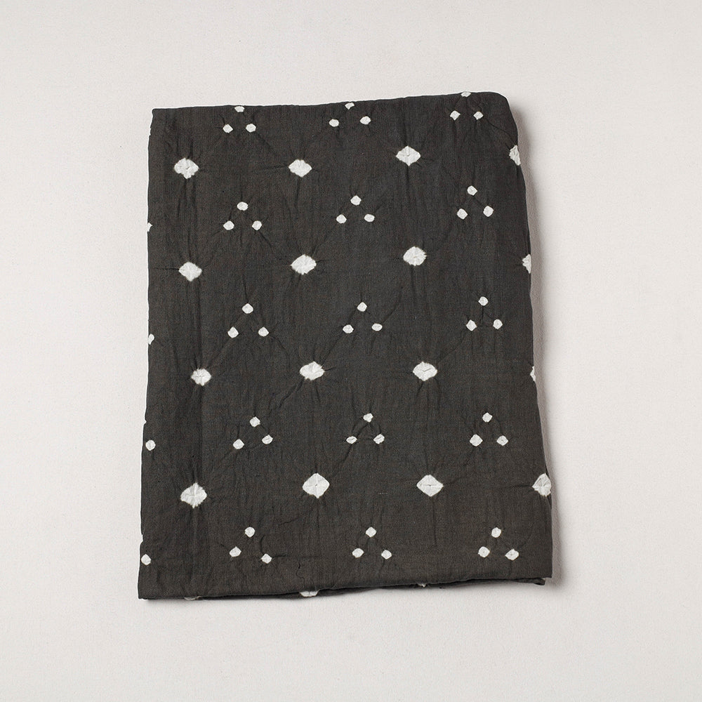 Grey Kutch Bandhani Tie-Dye Mul Cotton Precut Fabric