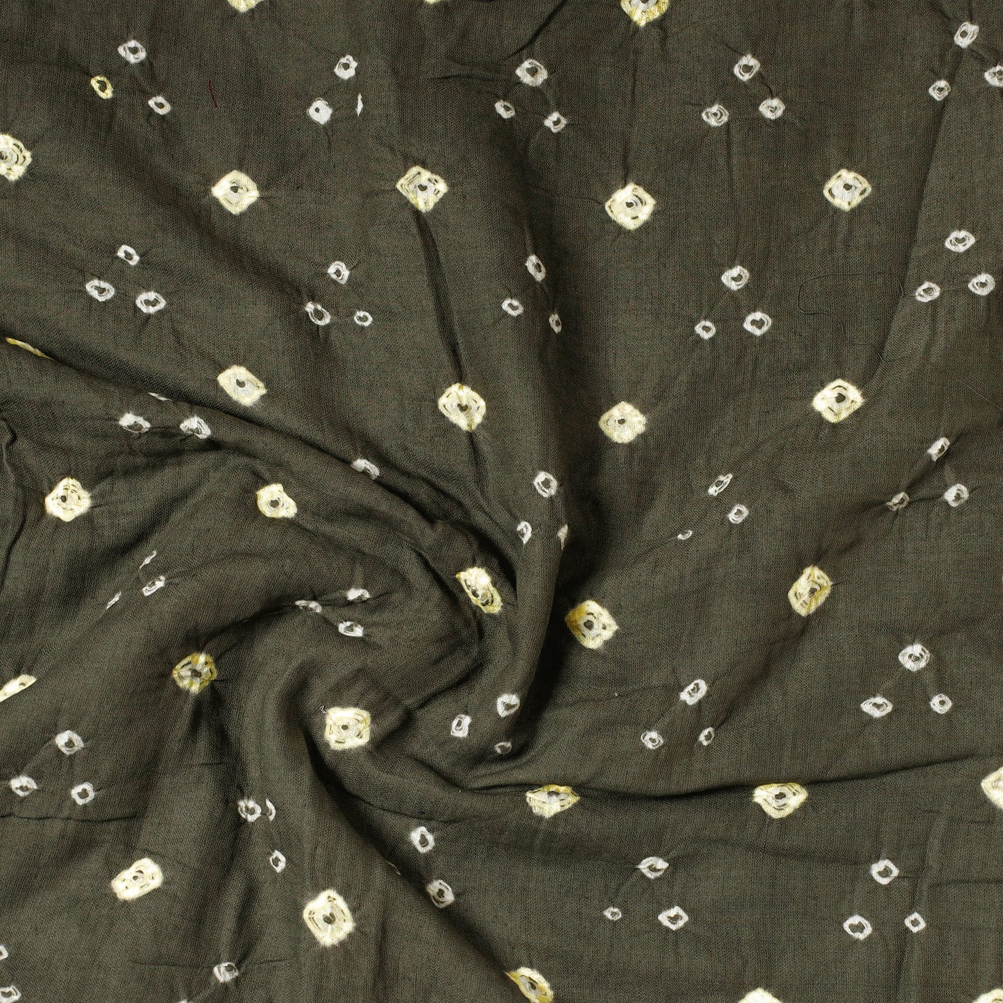 Kutch Bandhani Tie-Dye Satin Cotton Precut Fabric