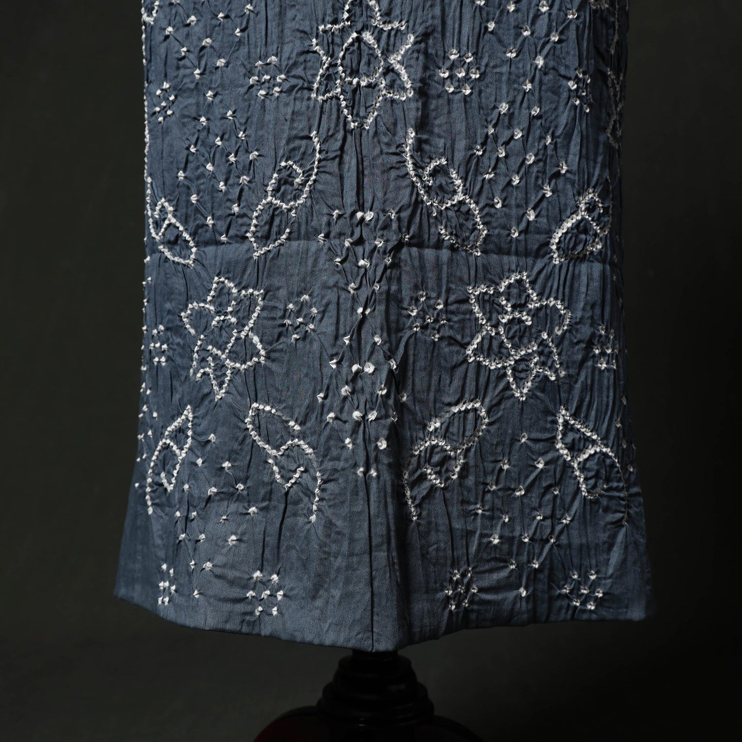 Kutch tie-dye satin cotton bandhani 3pc unstitched dress