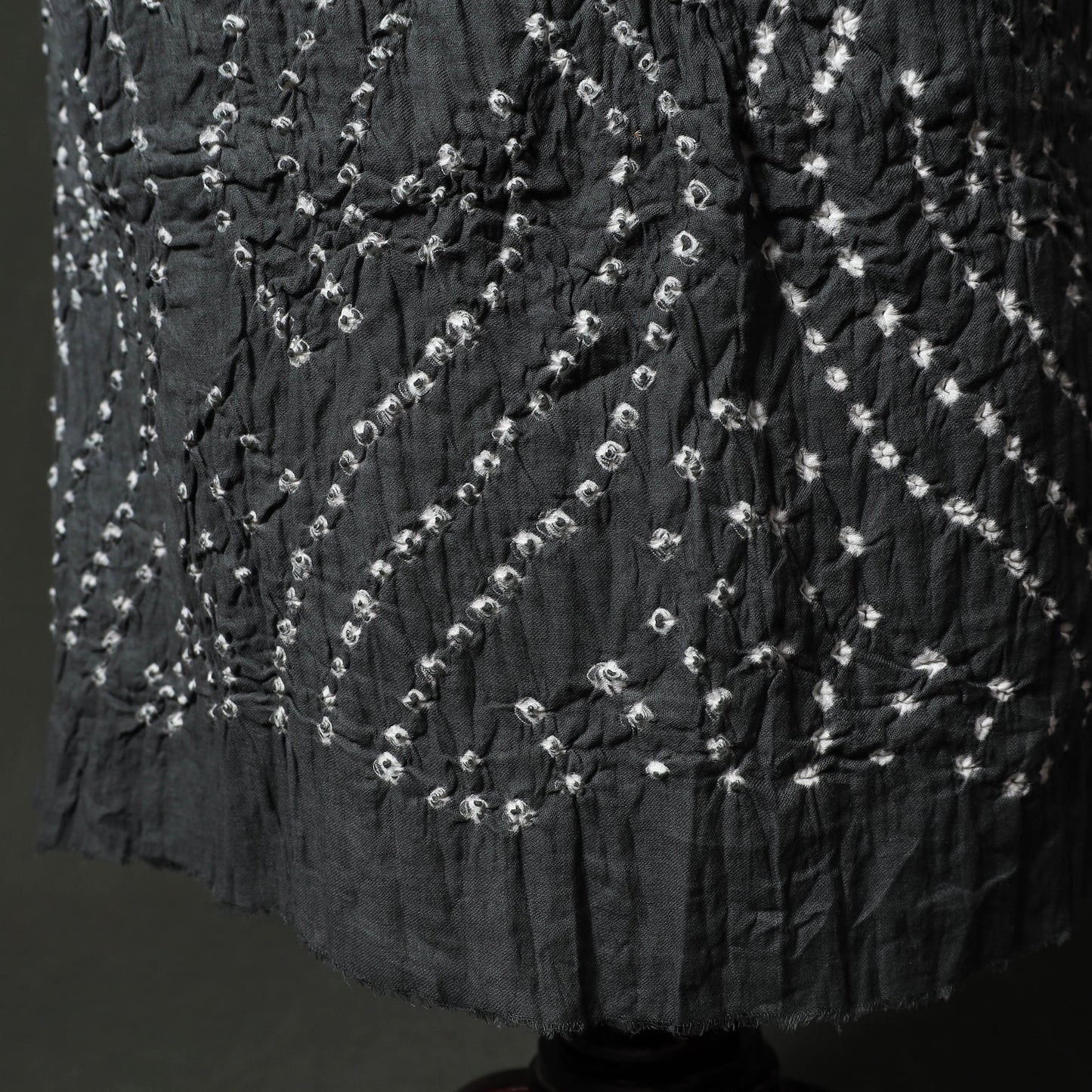 Kutch tie-dye satin cotton bandhani 3pc unstitched dress