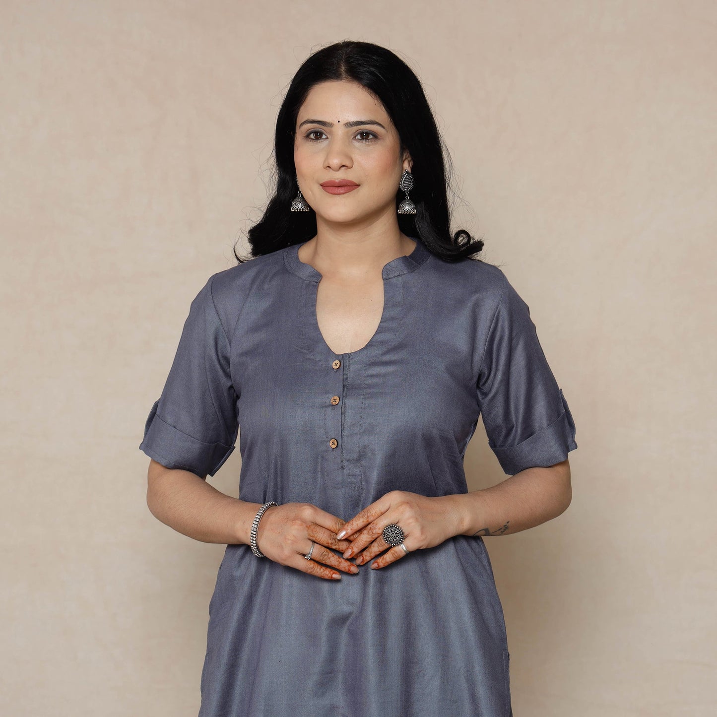 Linen Viscose Plain Kurta