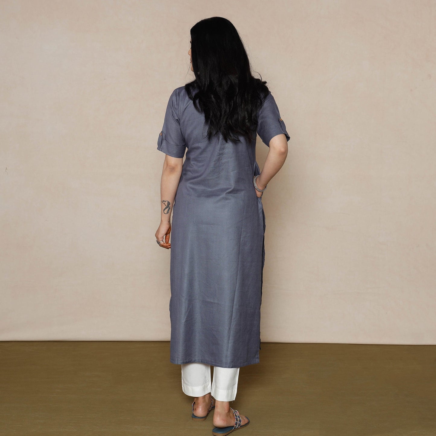 Linen Viscose Plain Kurta