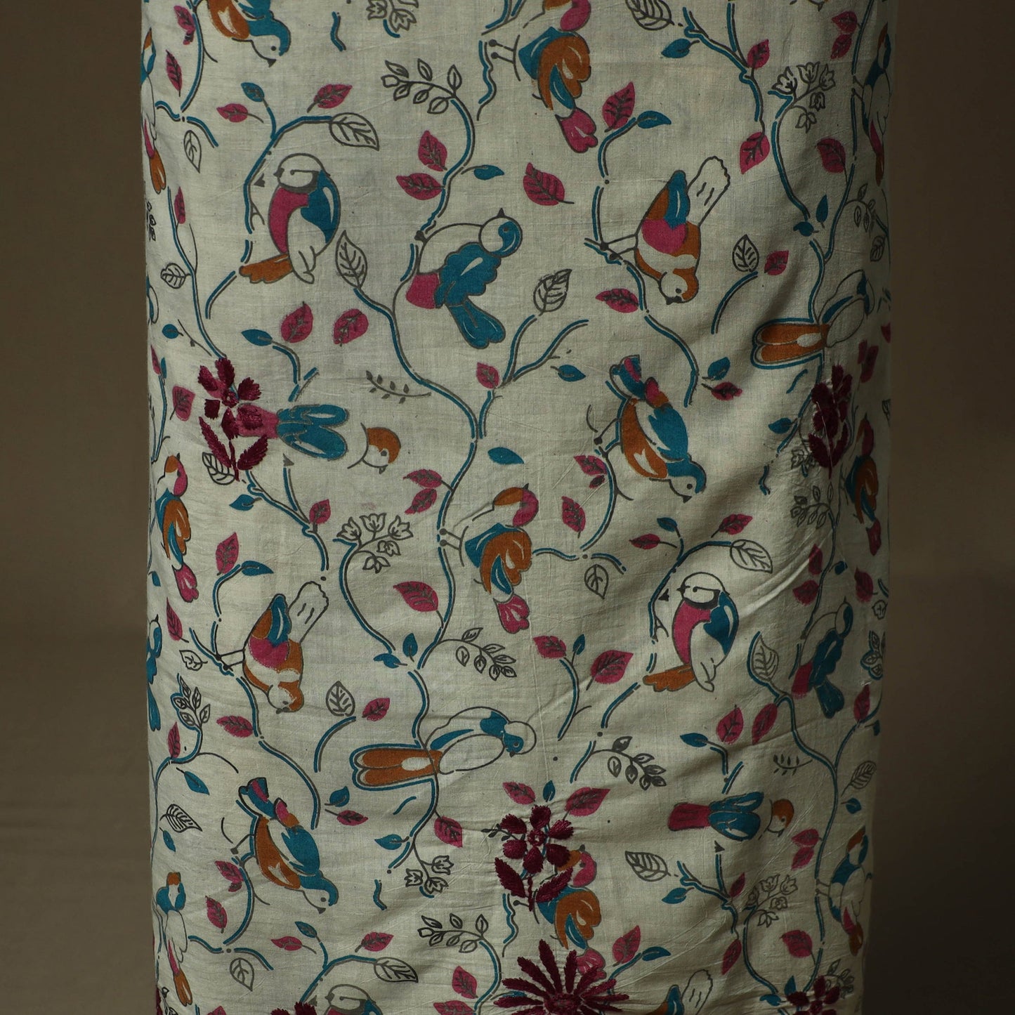 Lucknowi chikankari hand work kalamkari unstitched kurta