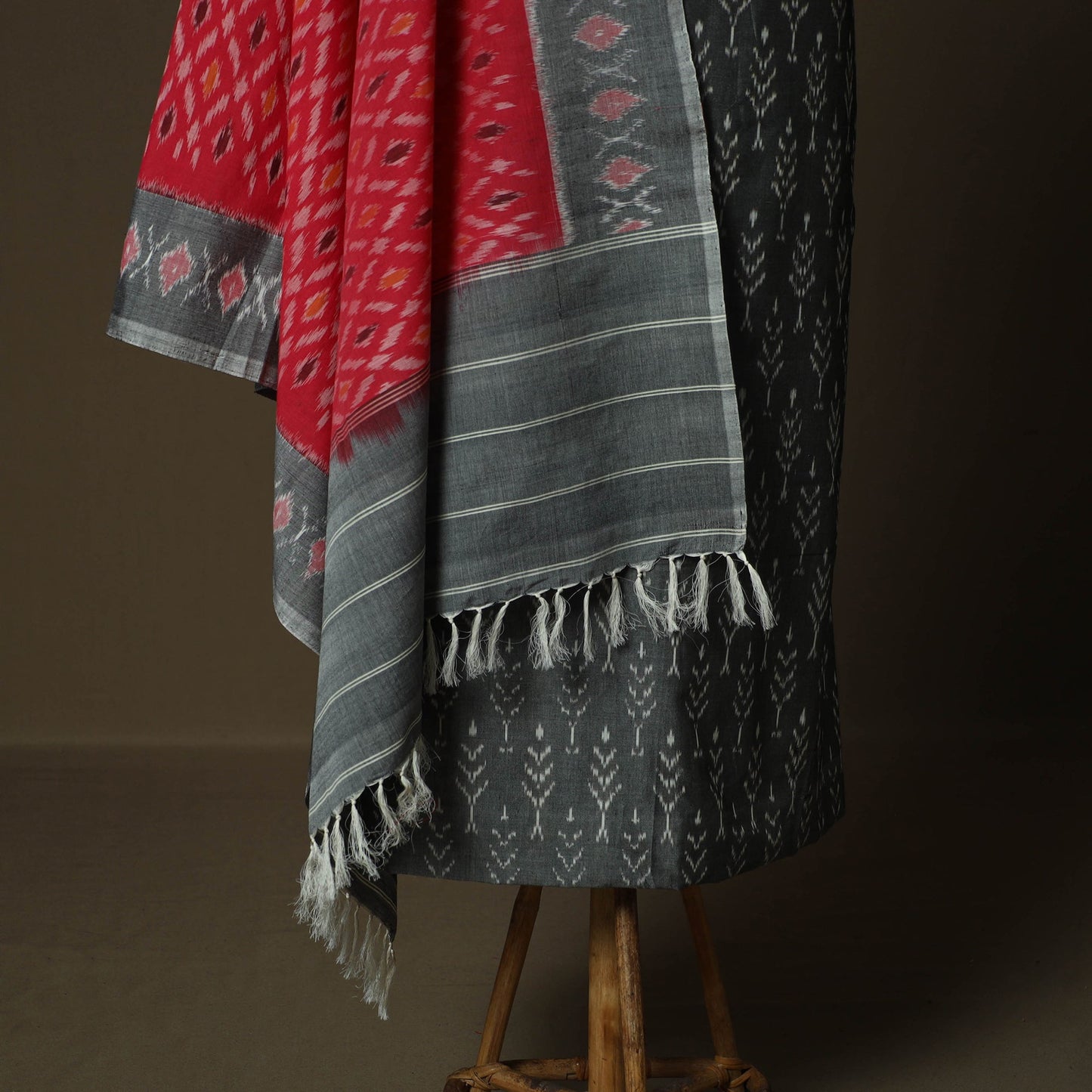 Handloom mercerised cotton pochampally ikat 2pc unstitched