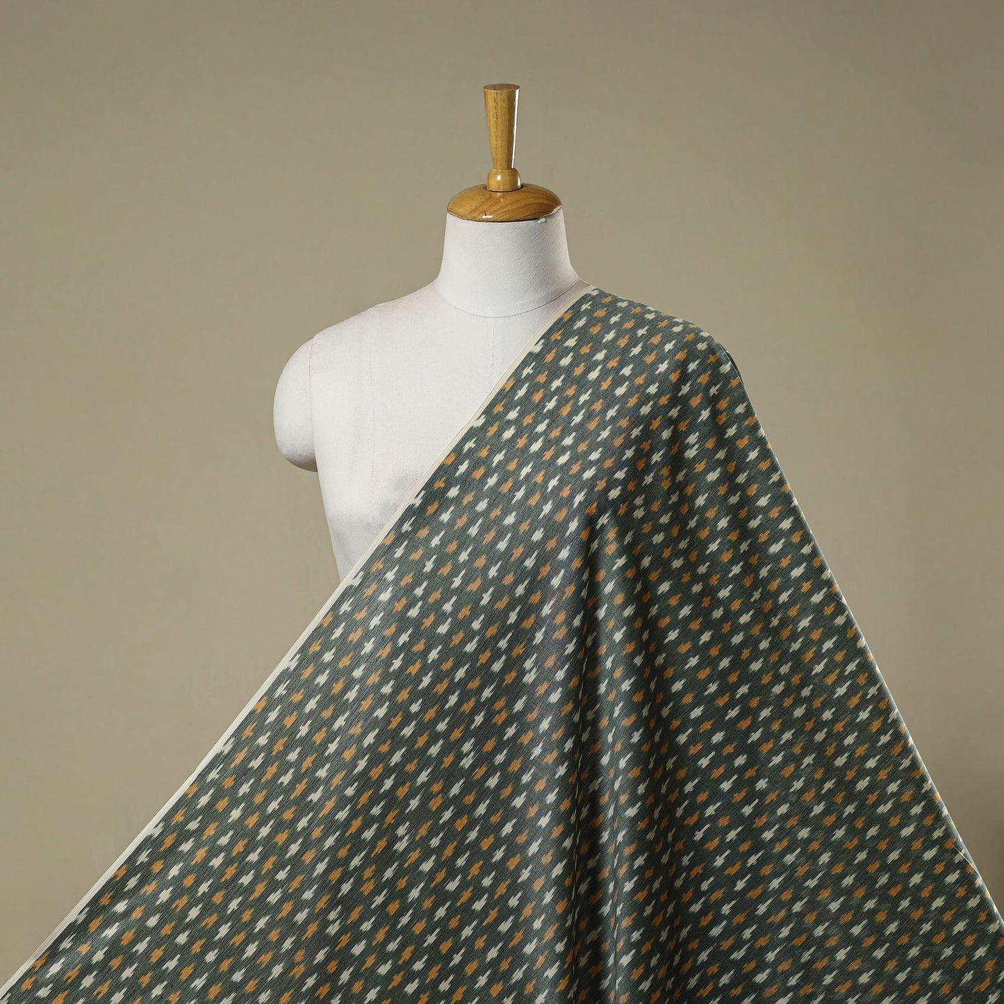 Mercerised cotton pochampally ikat fabric 23 - handcrafted
