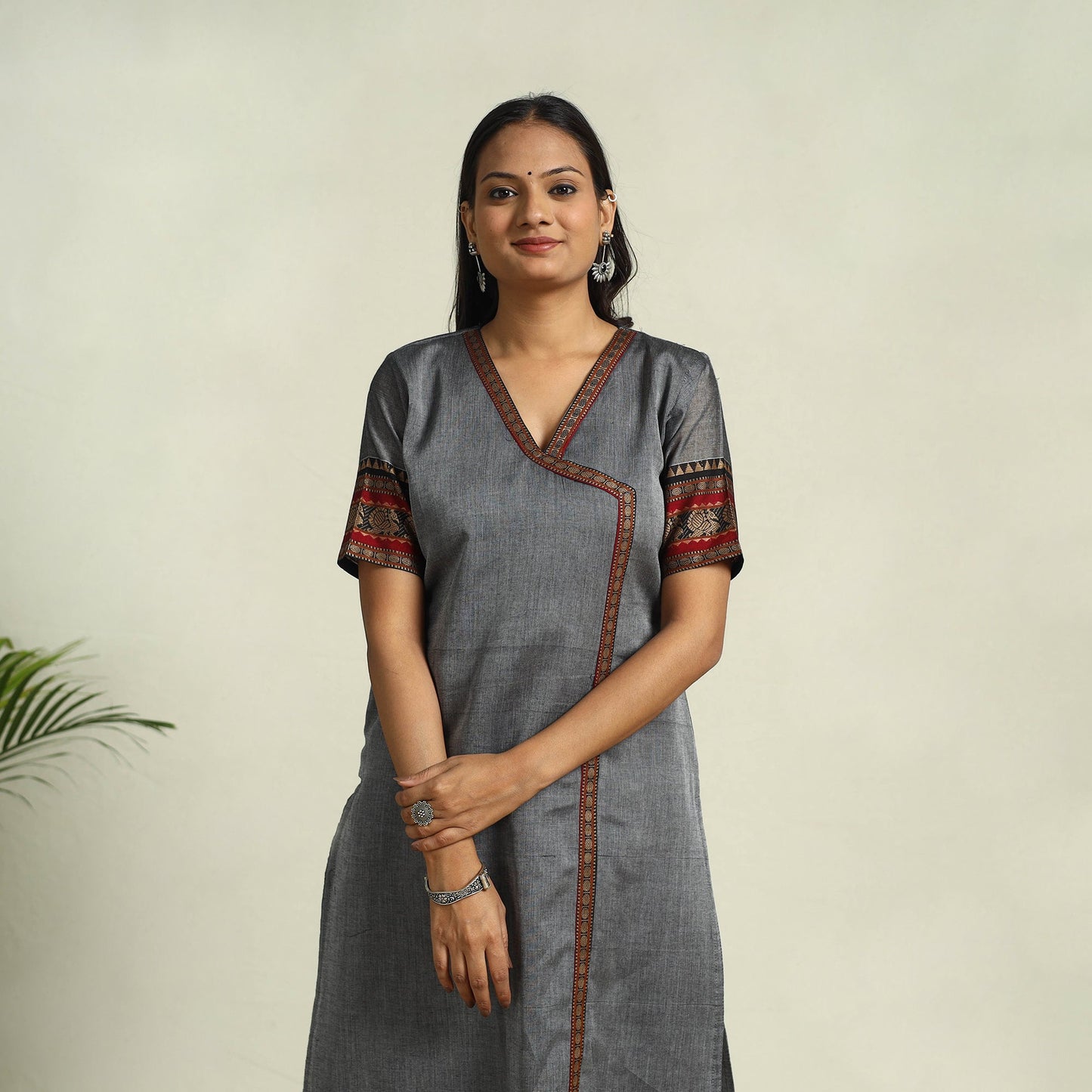 Grey Mercerised Cotton Straight Dharwad Kurta