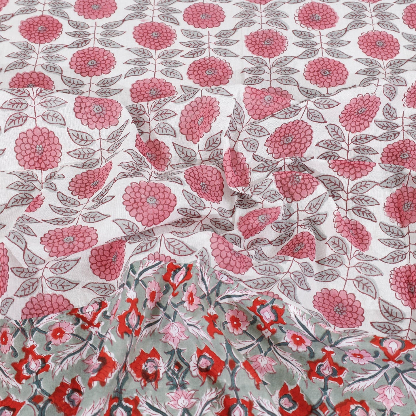 Buy Block Print Patchwork Cotton Sanganeri Bed Sheet