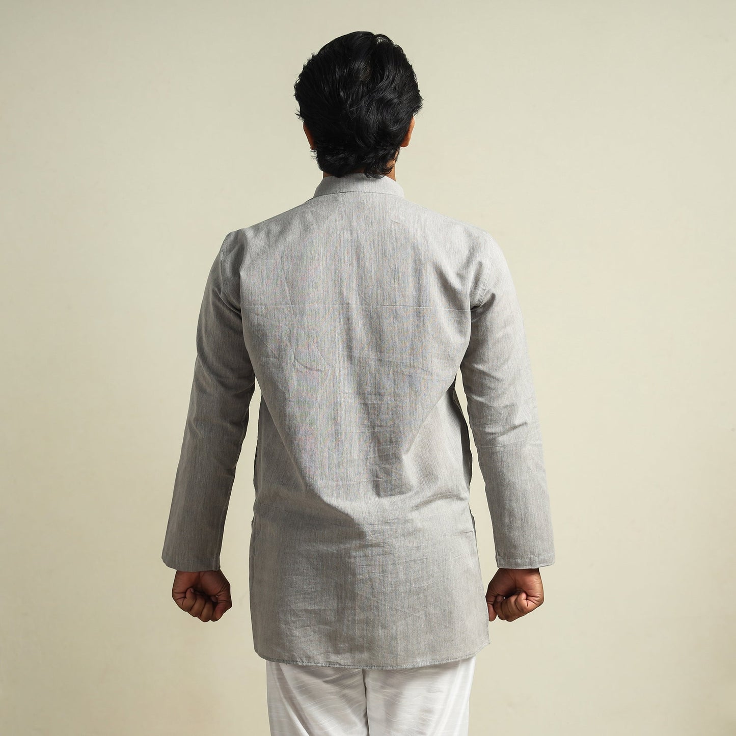 Buy Plain Handloom Cotton Men Short Kurta Online at iTokri.com