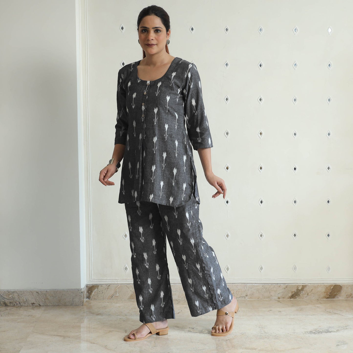 Pochampally Ikat Cotton Co-Ord Set 05