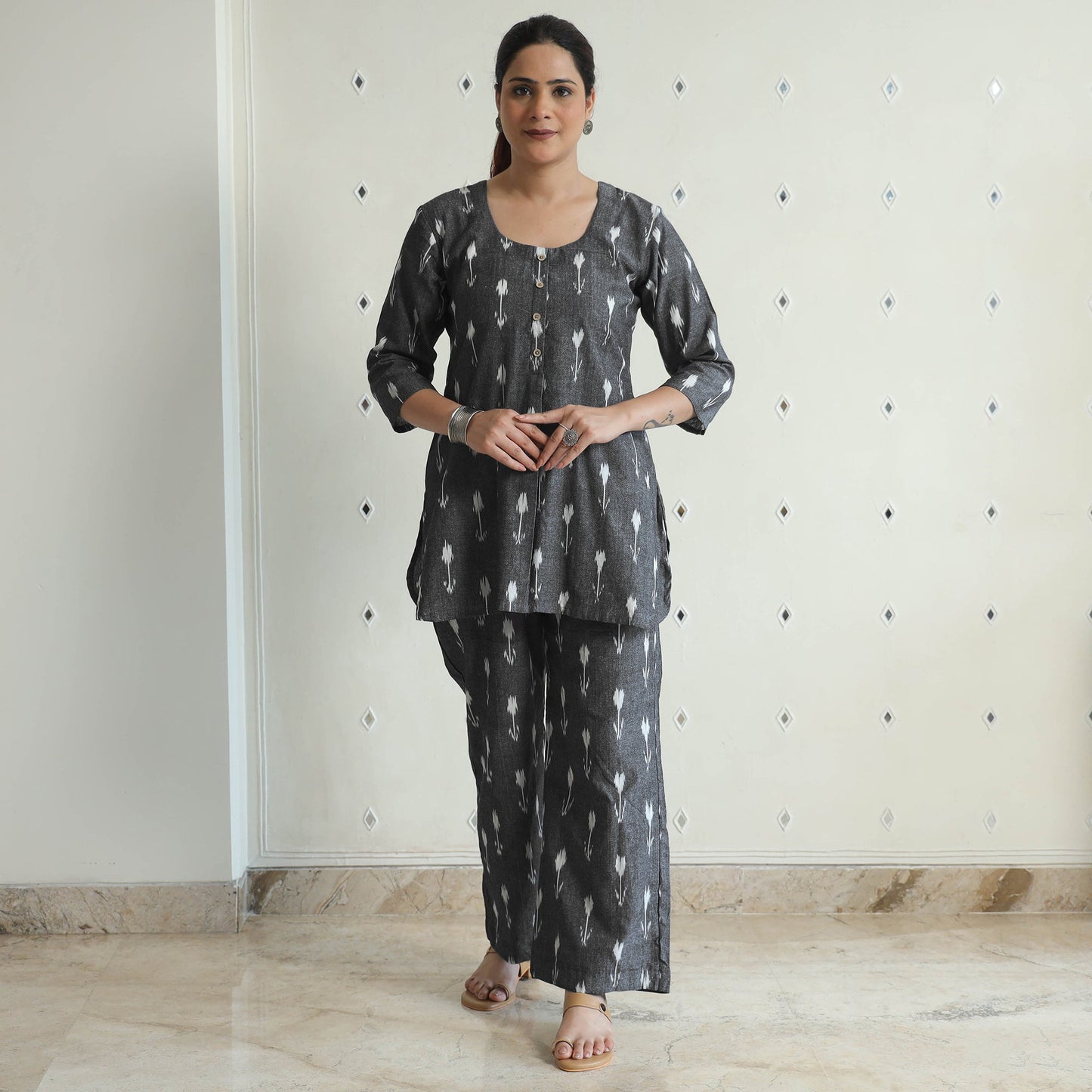 Pochampally Ikat Cotton Co-Ord Set 05