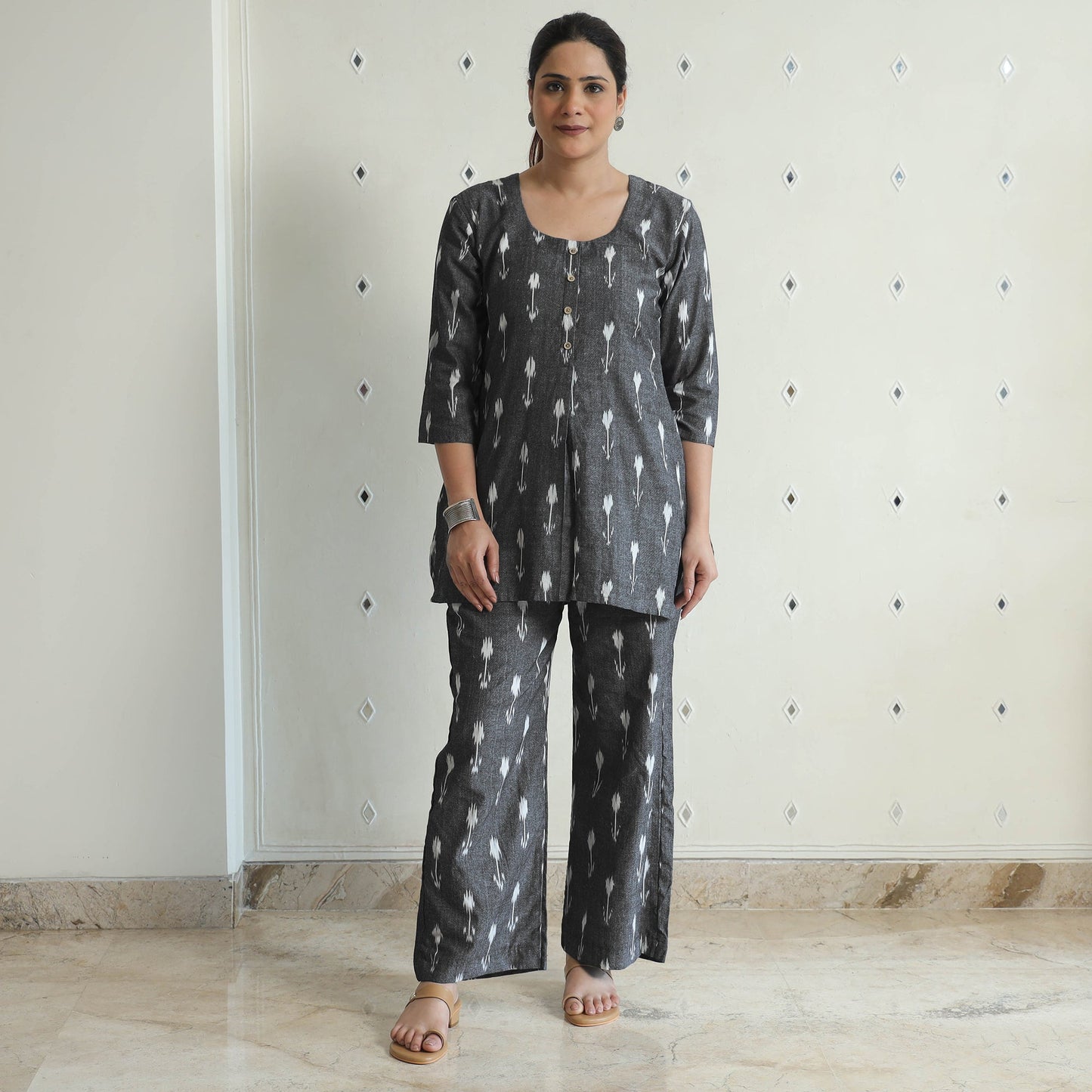 Pochampally Ikat Cotton Co-Ord Set 05