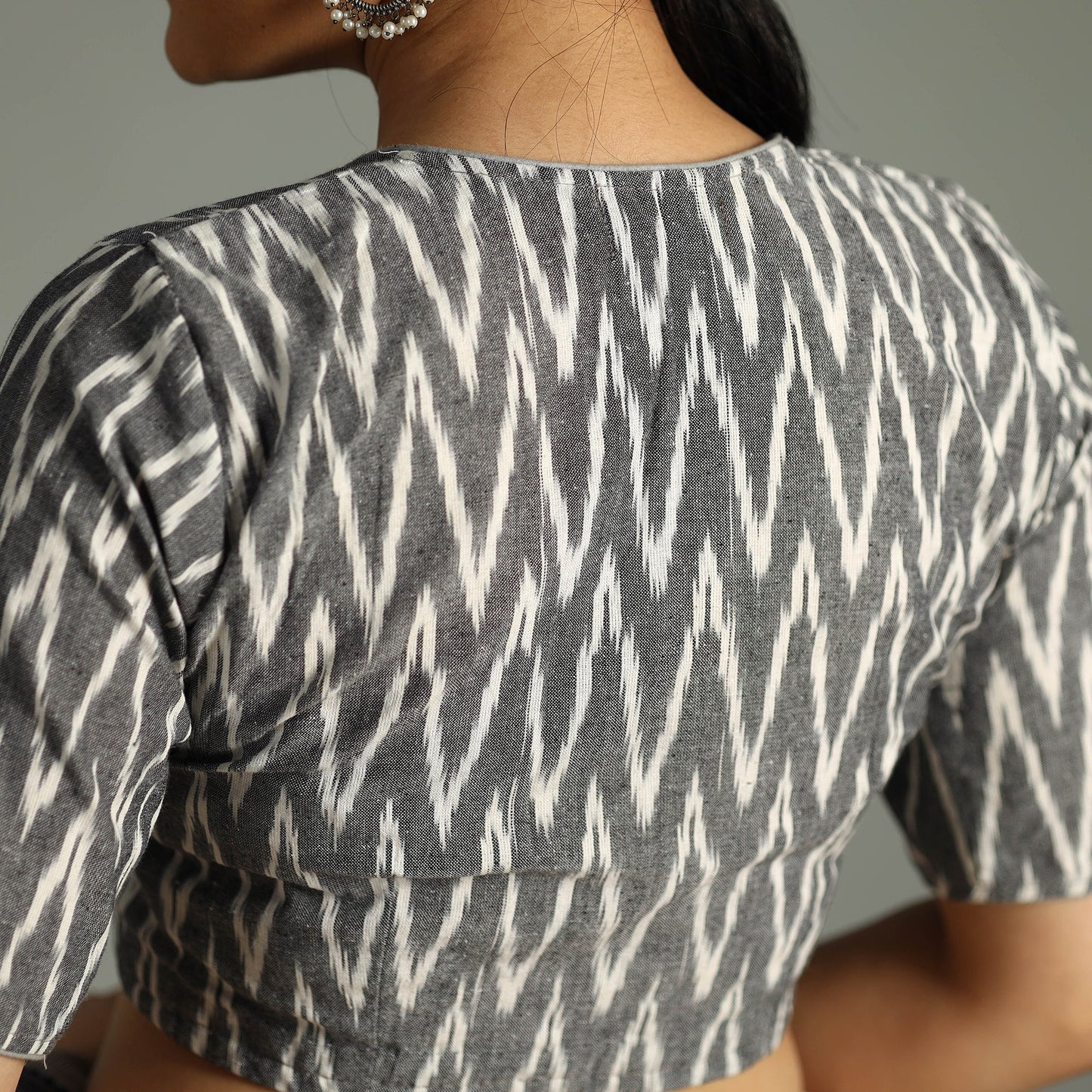 Buy Pochampally Ikat Cotton Stitched Blouse