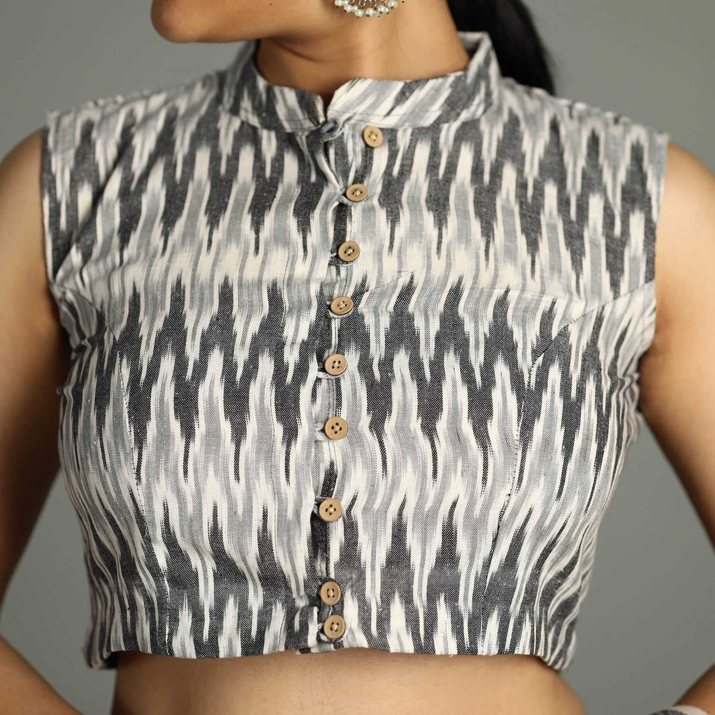 Pochampally Ikat Stitched Blouse