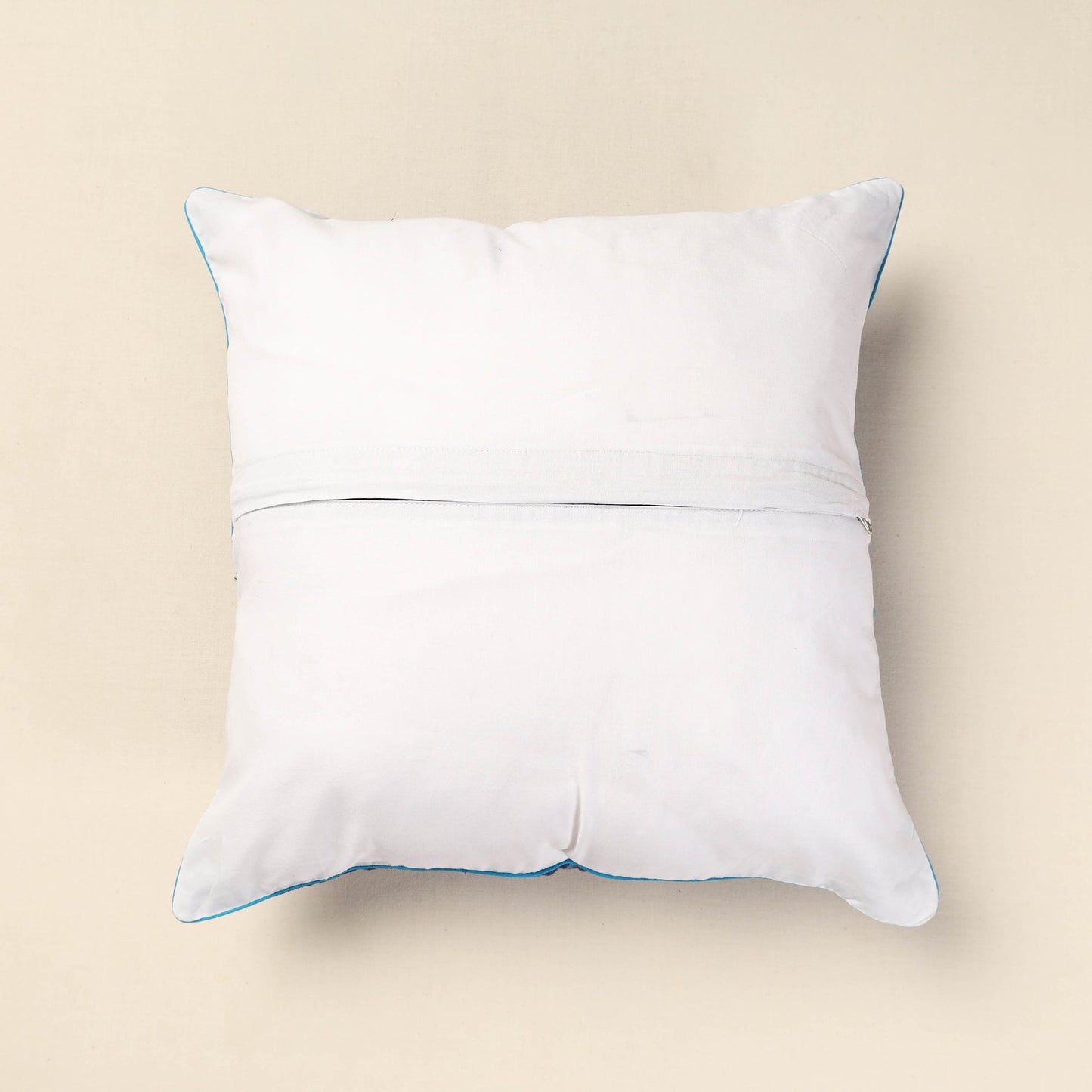 Grey Pochampally Ikat Cotton Cushion Cover