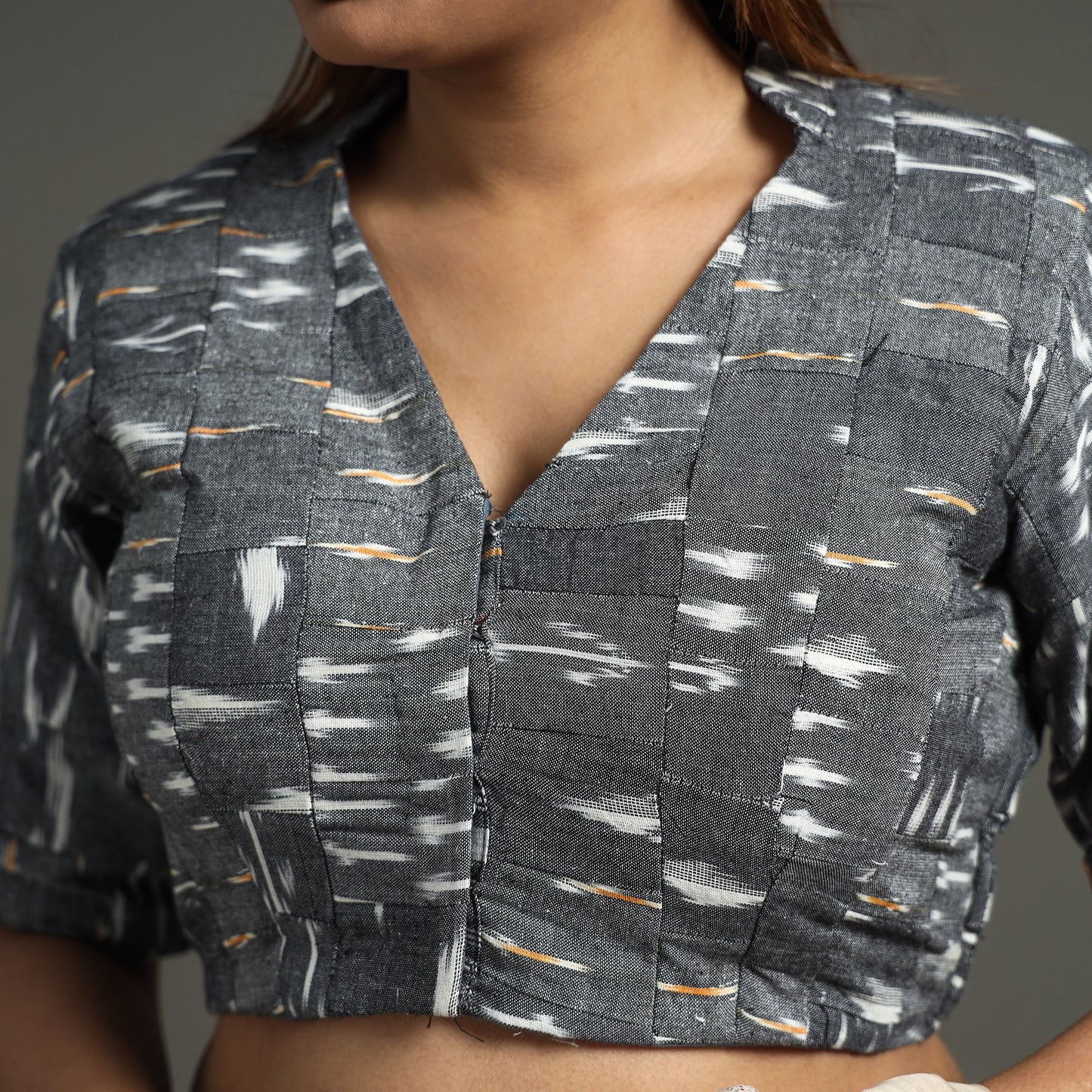 Pochampally Ikat Stitched Blouse