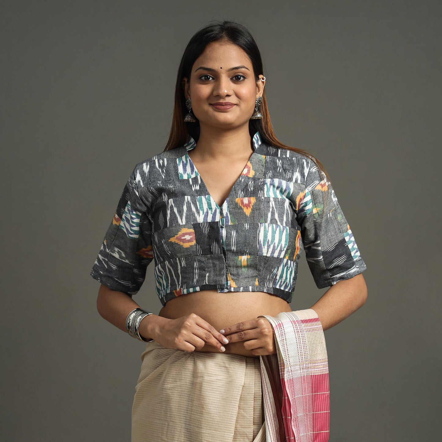 Pochampally Ikat Stitched Blouse