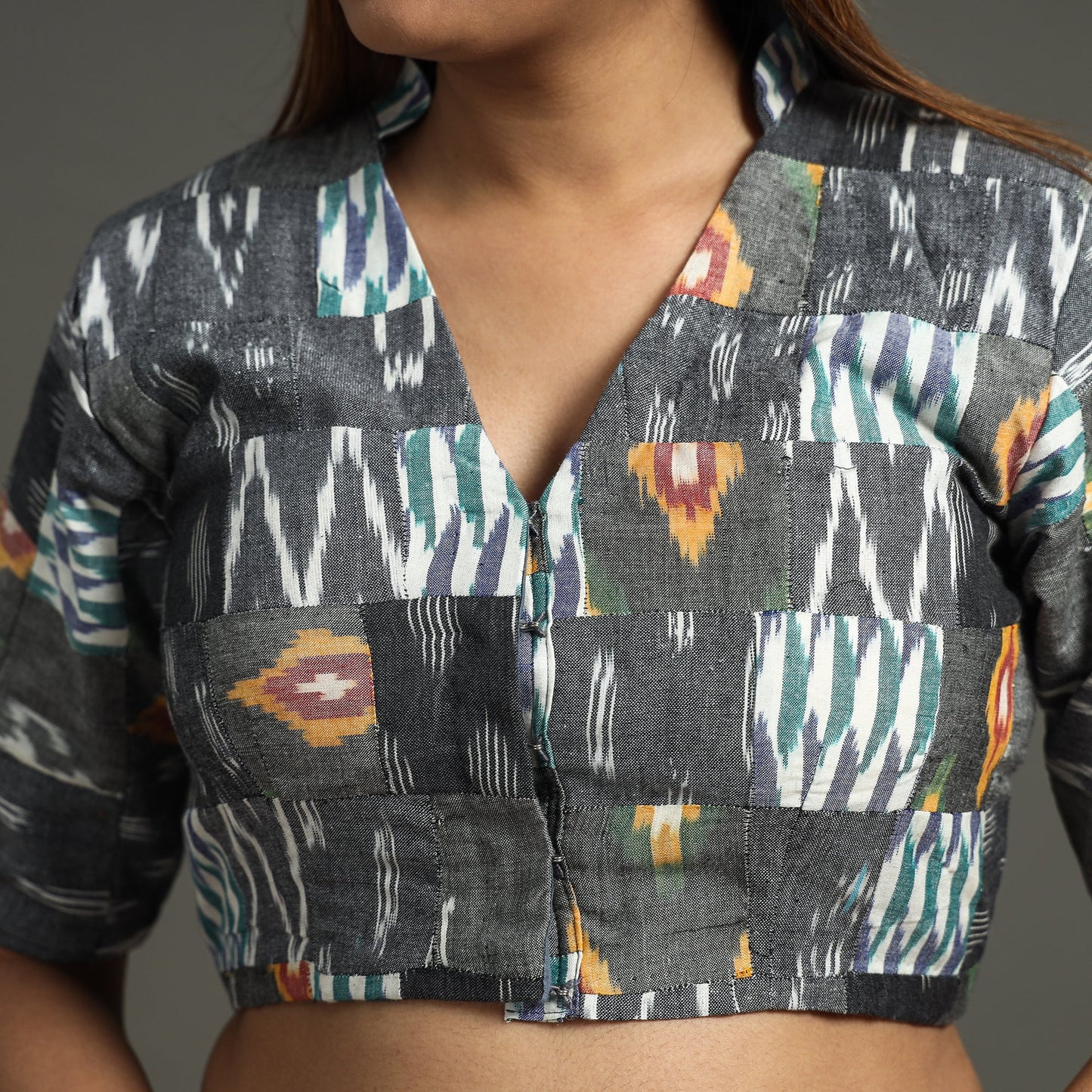 Pochampally Ikat Stitched Blouse