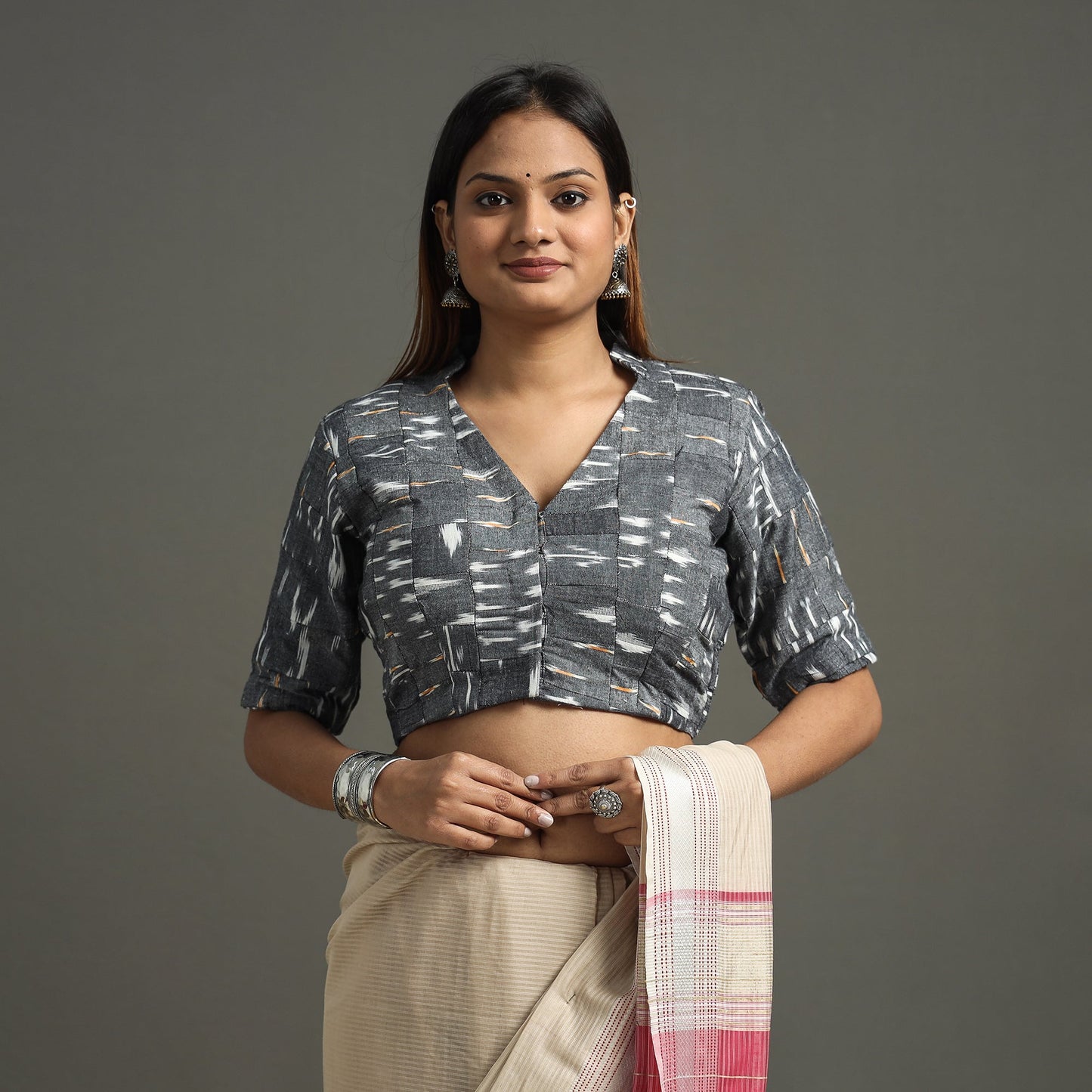 Pochampally Ikat Stitched Blouse